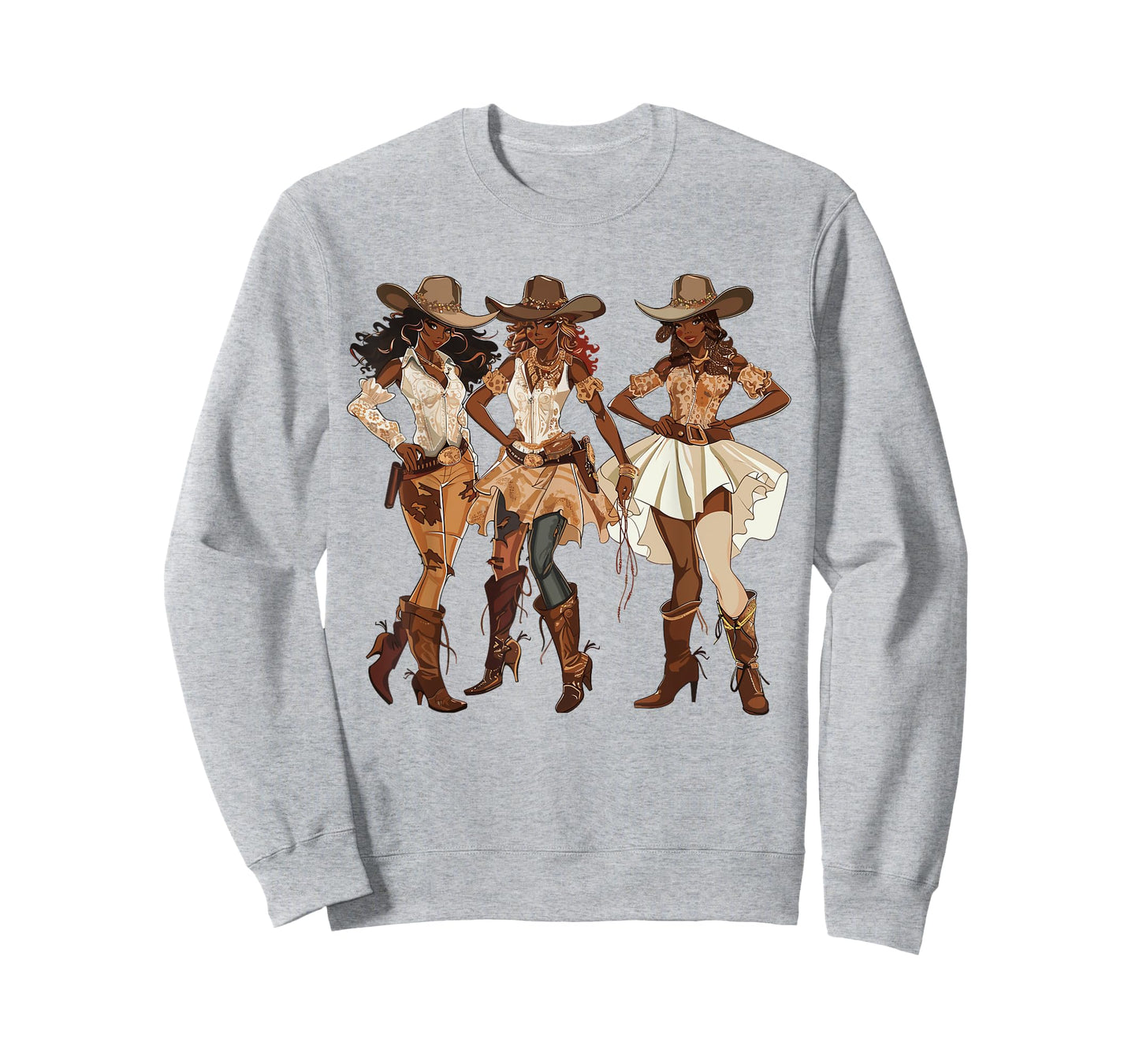 Black African American Cowgirl Western Country Texas Rodeo T-Shirt