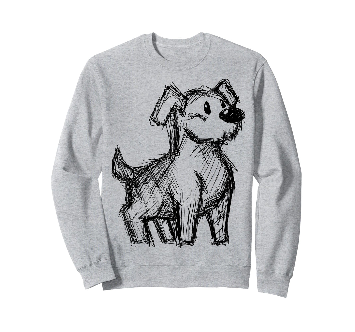 Dog Abstract Art Portrait Drawing Whimsical Dog Lover Gift T-Shirt