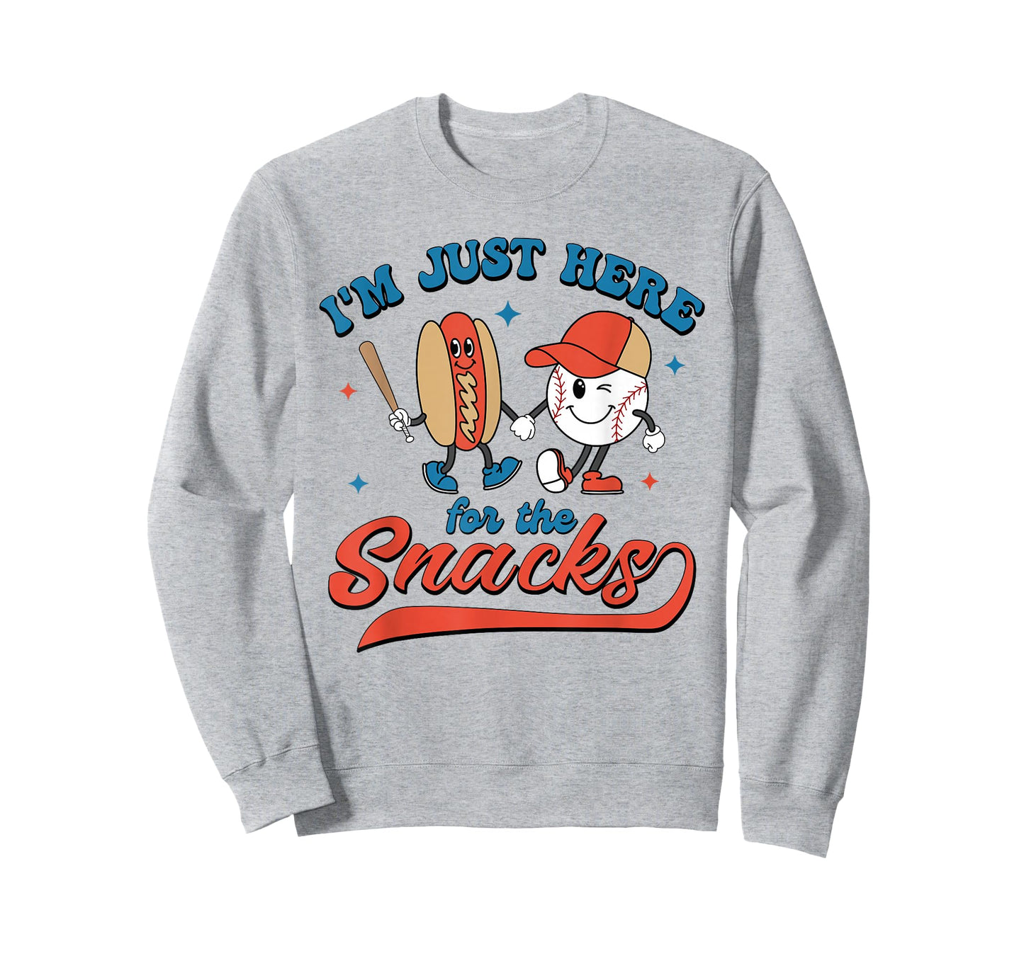 I'm Just Here For The Snacks Baseball Hot Dog 4th Of July T-Shirt