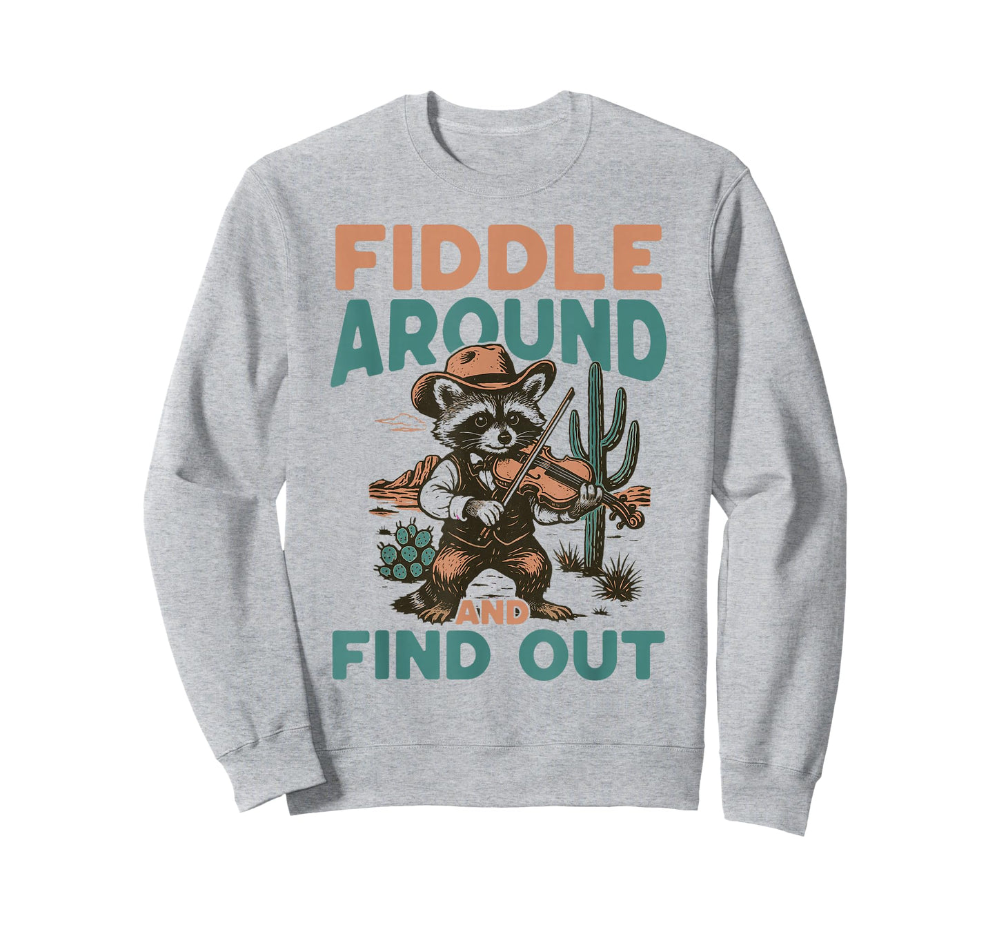 Fiddle around and Find Out Country Music Raccoon Bluegrass T-Shirt