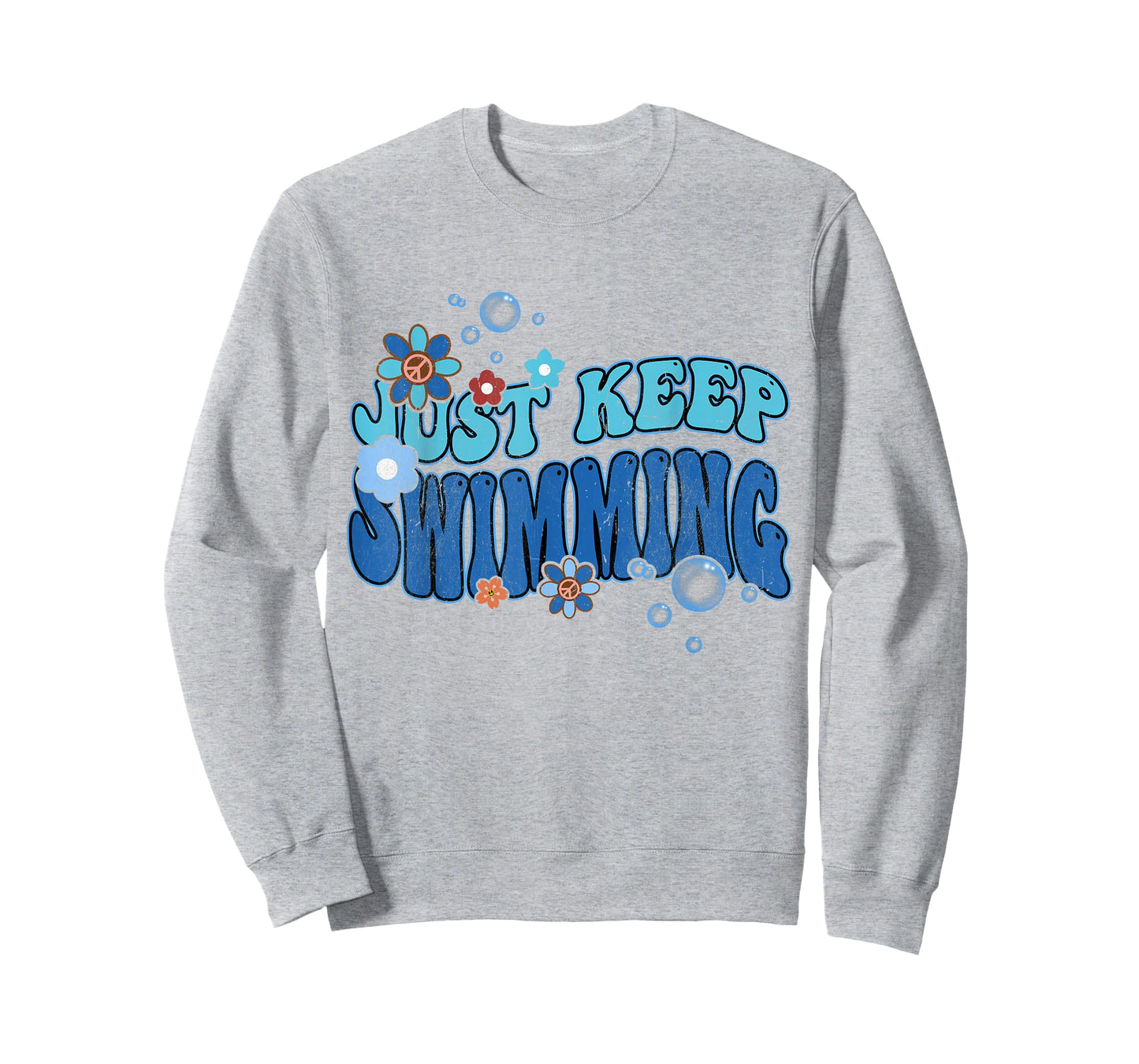 Groovy Summer Swim Lover Just Keep Swimming T-Shirt