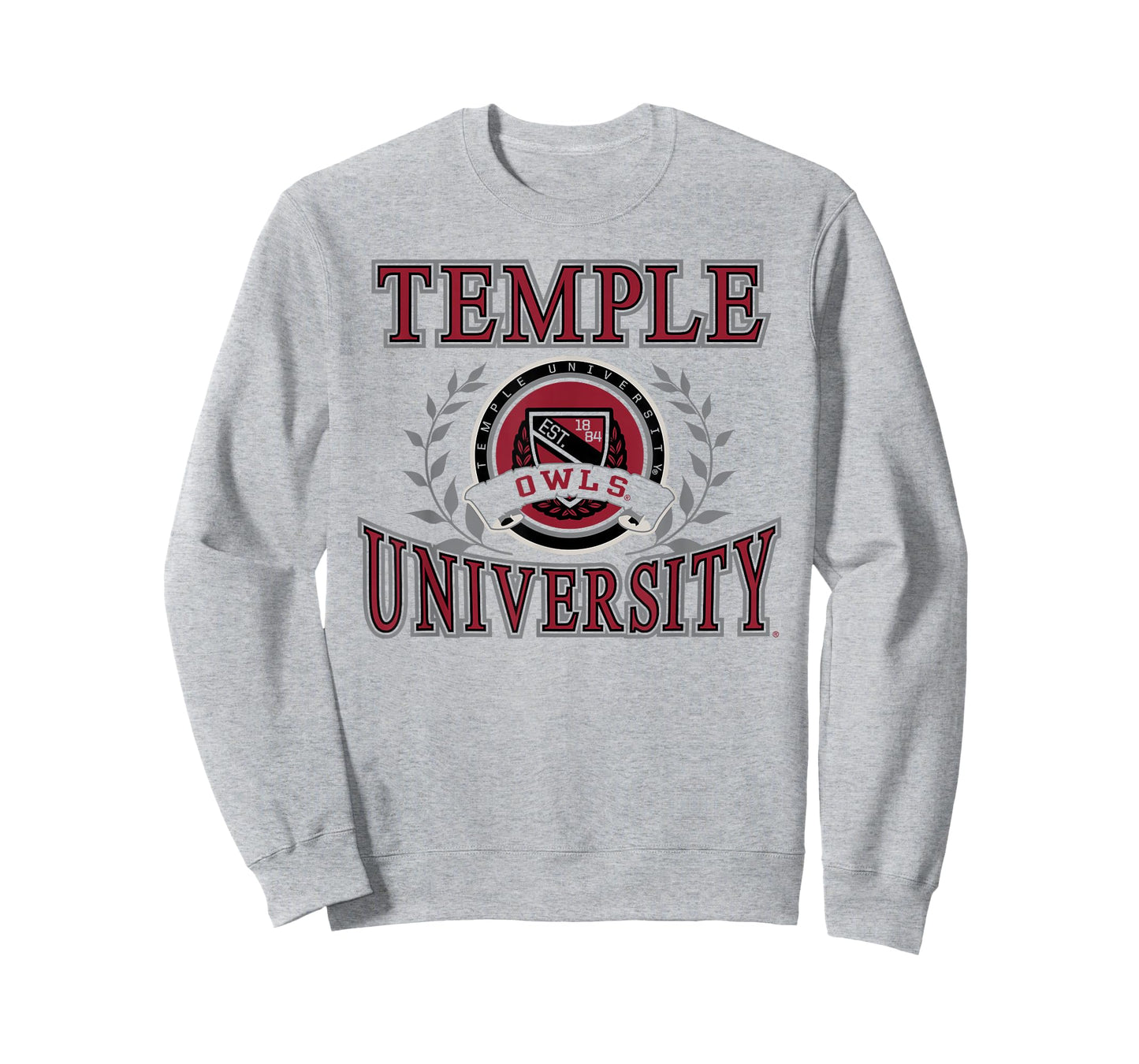 Temple Owls Laurels White Officially Licensed T-Shirt