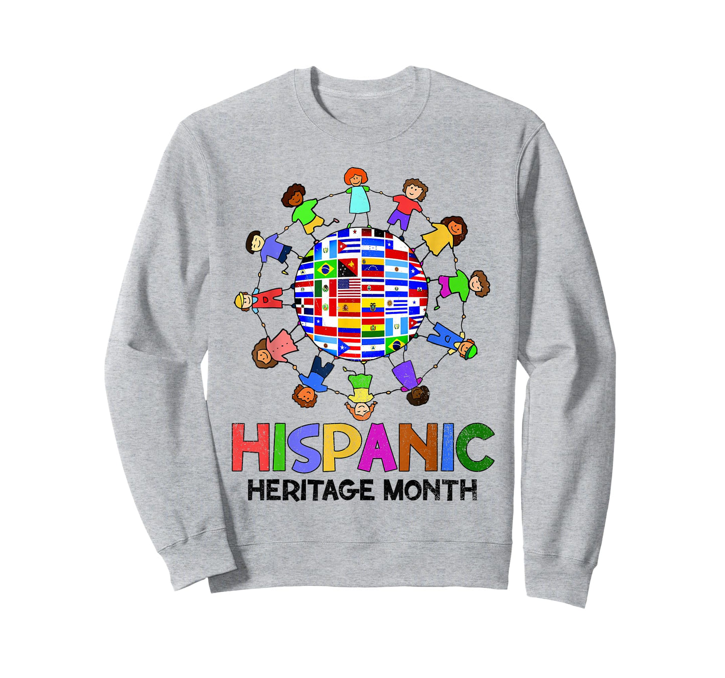 Hispanic Heritage Month Latino Countries Flags Boy Girl Kids T-Shirt