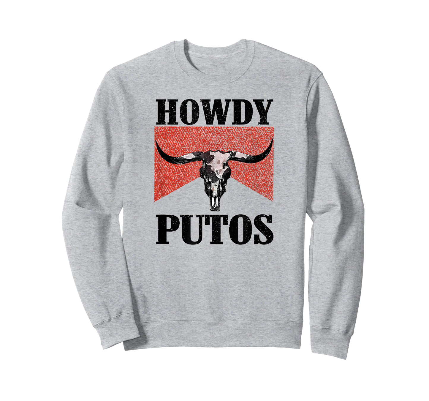 Howdy Putos Bull Skull Country Cowboy Western Graphic T-Shirt