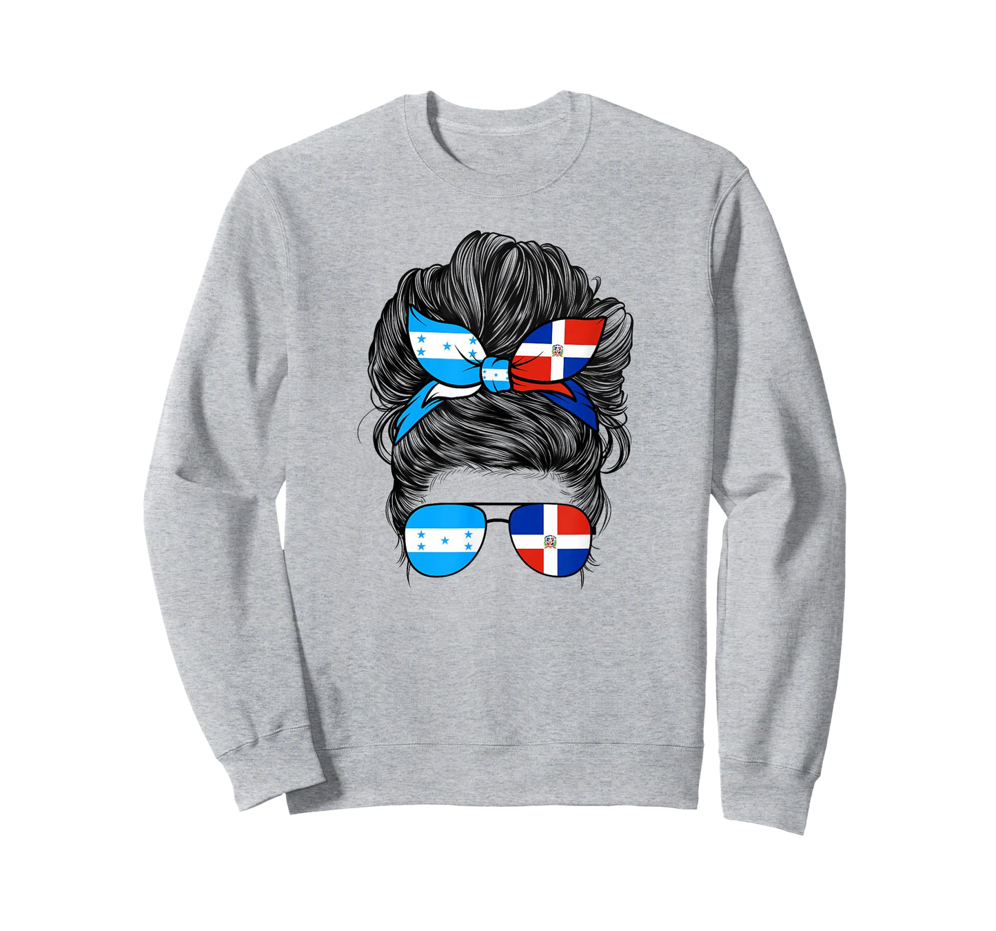 Half Dominican And Honduran Honduras Dominica Flag Girl Mix T-Shirt