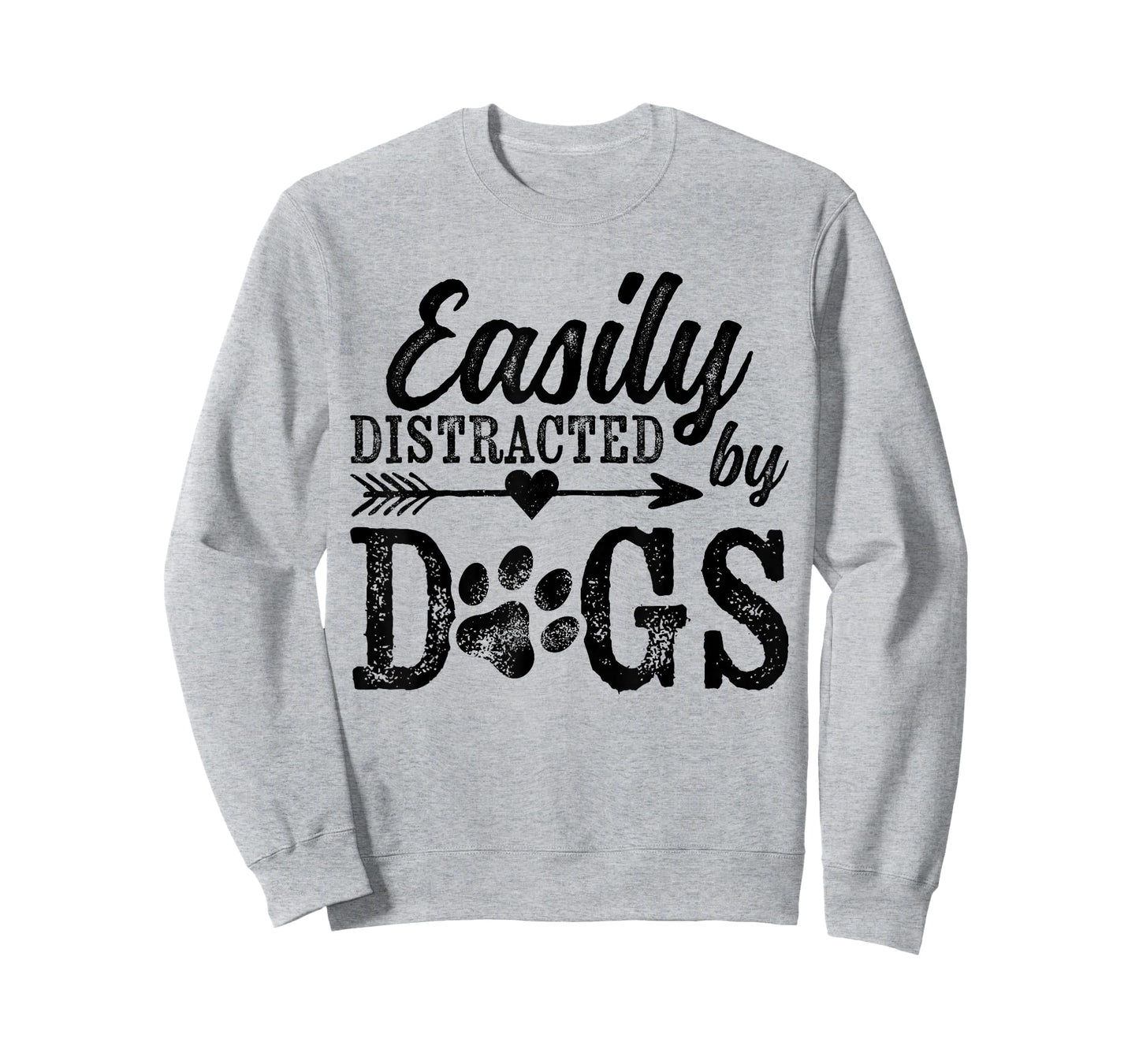 Easily Distracted by Dogs Funny Vintage Dog Lover Mom Saying T-Shirt