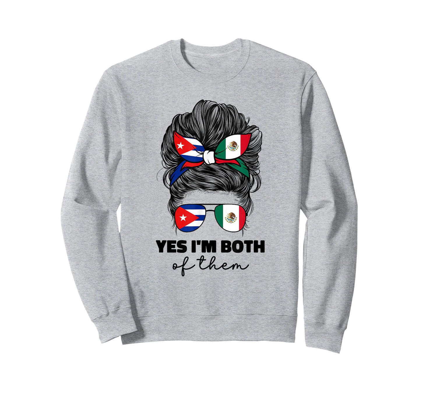 Half Mexican And Half Cuban Mexico Cubanita Cuba Flag Girl T-Shirt