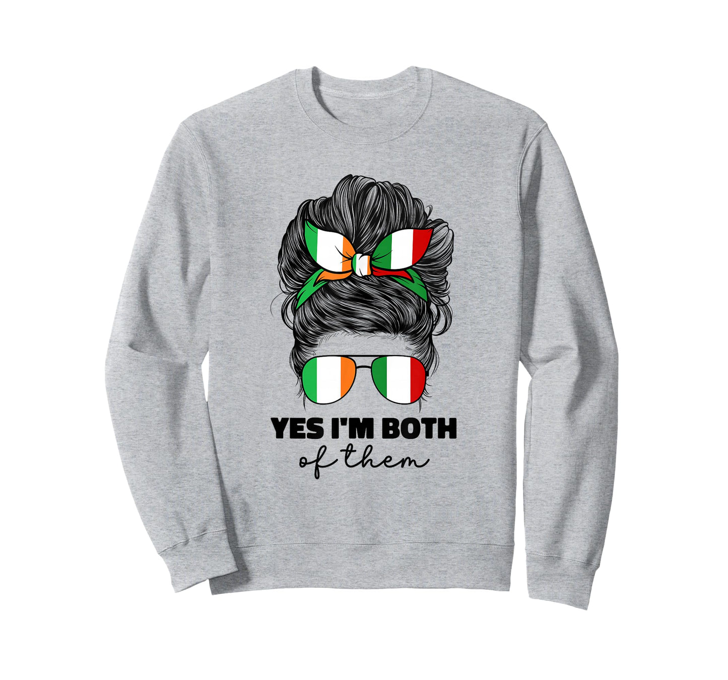 Half Italian and Irish Ireland Italy Flag Girl for Women Mix T-Shirt