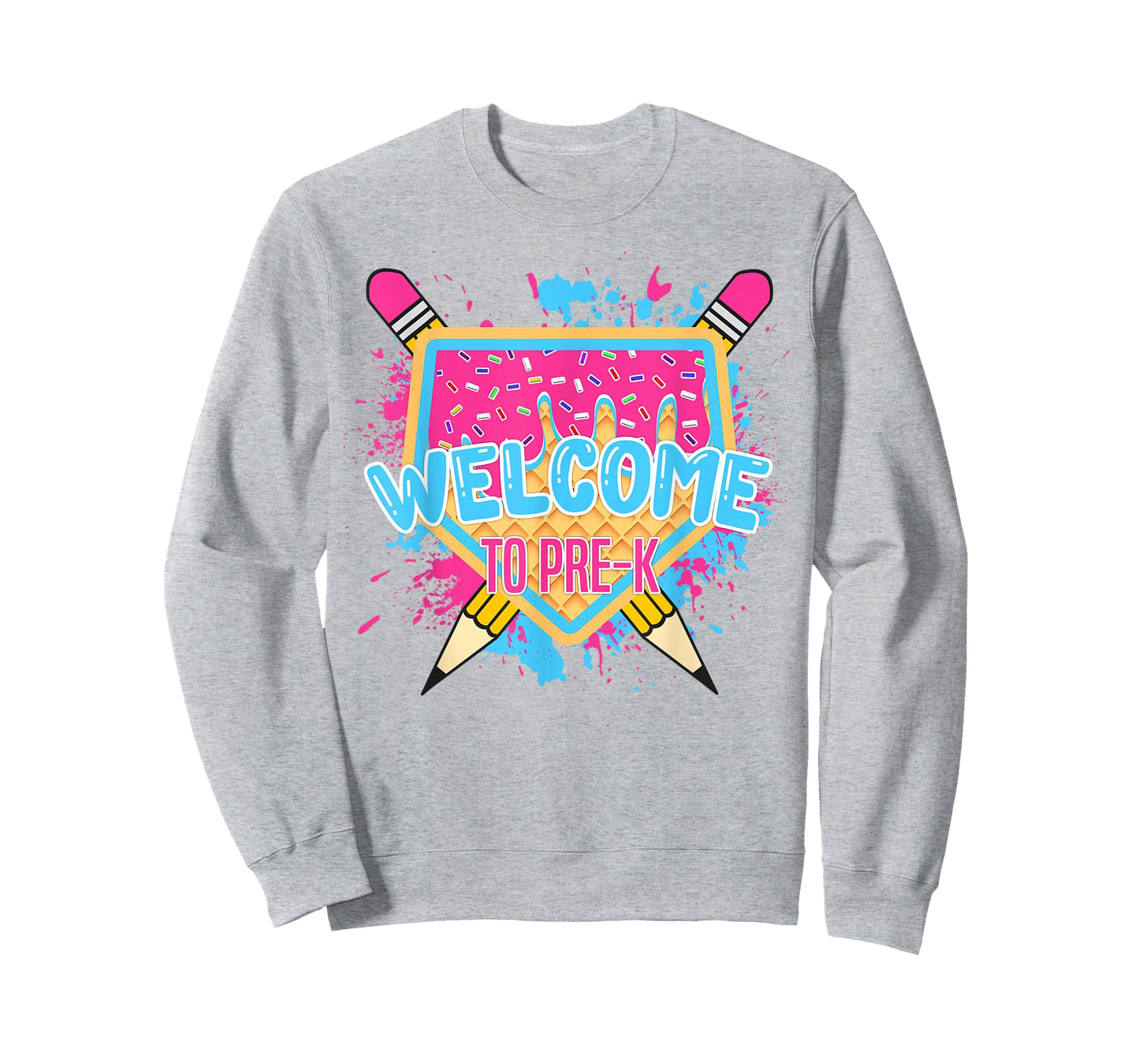 Welcome To Pre-K Home Plate Ice Cream Drip Back To School T-Shirt