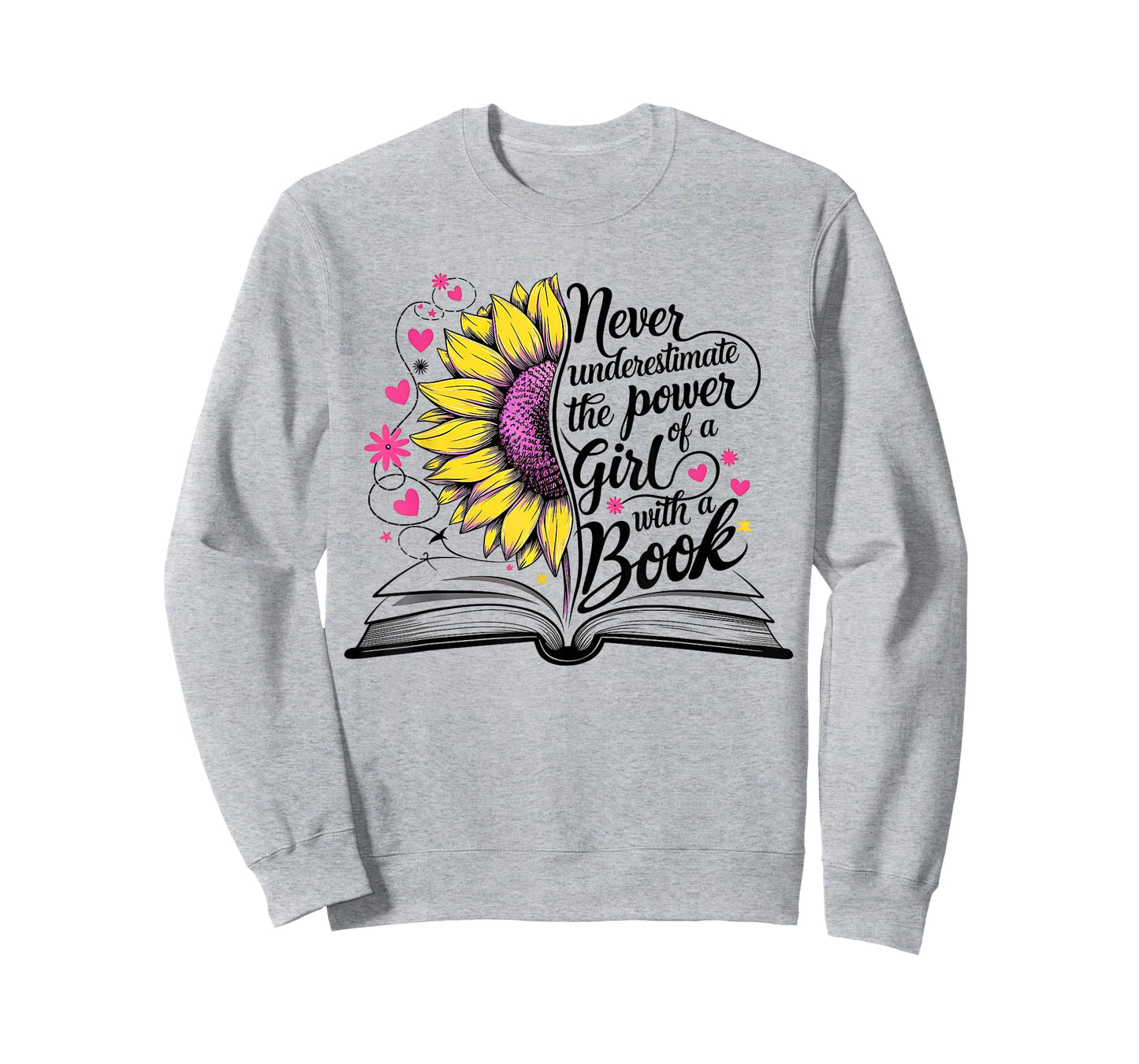 Never Underestimate The Power of A Girl With a Book T-Shirt