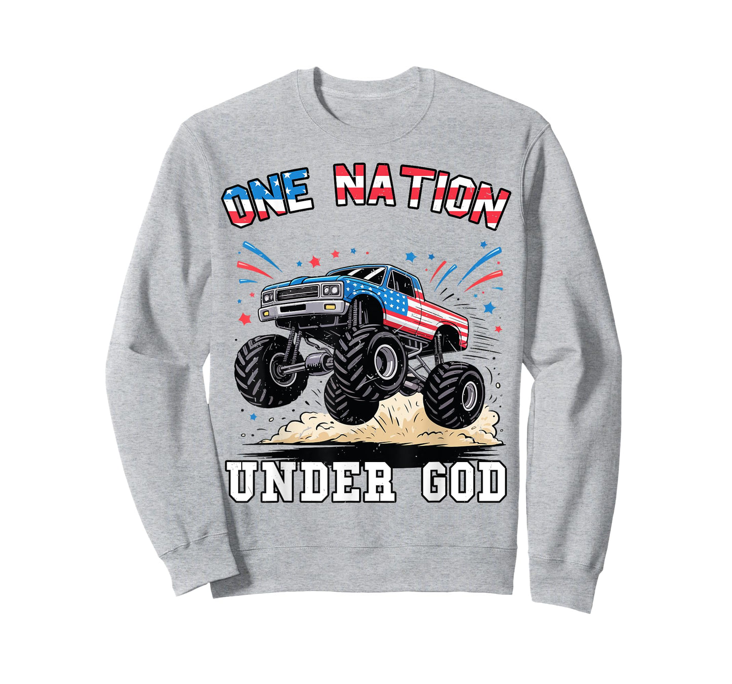 Patriotic One Nation Under God Truck 4th July Boy Toddler T-Shirt