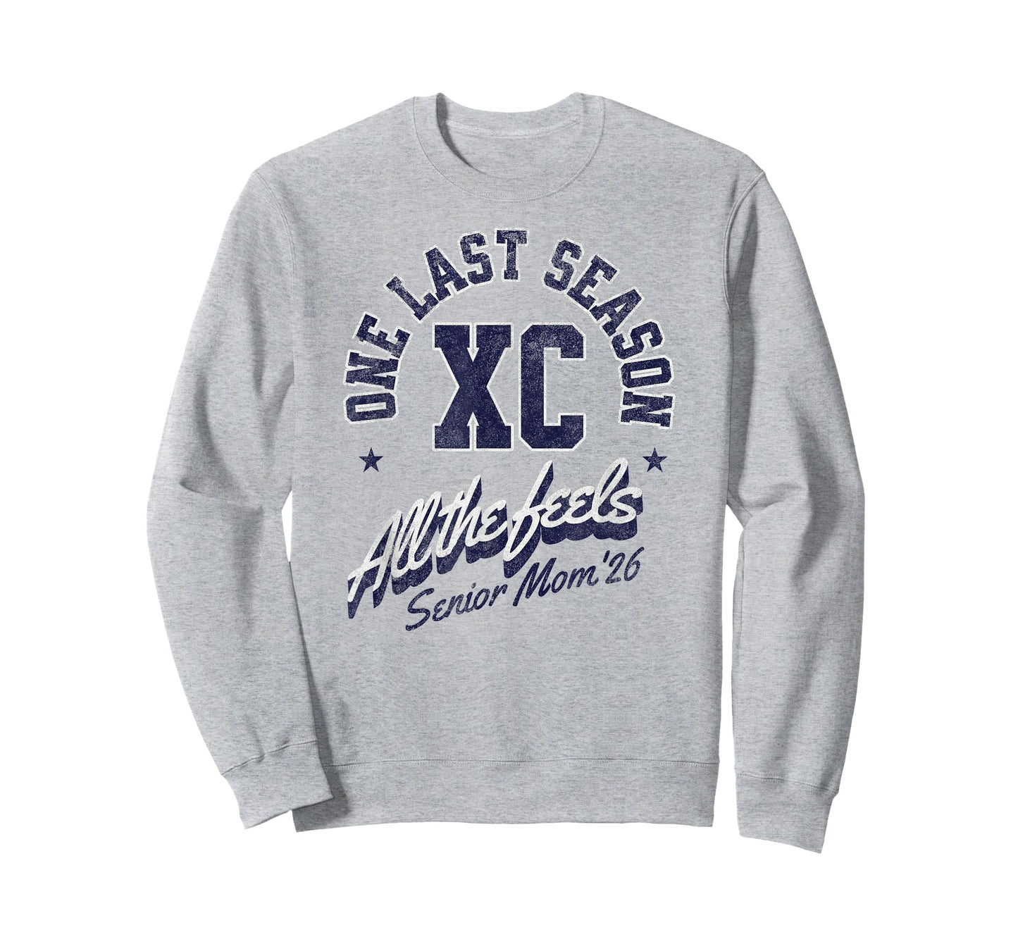 Cross Country Senior Mom 2026 Distressed T-Shirt