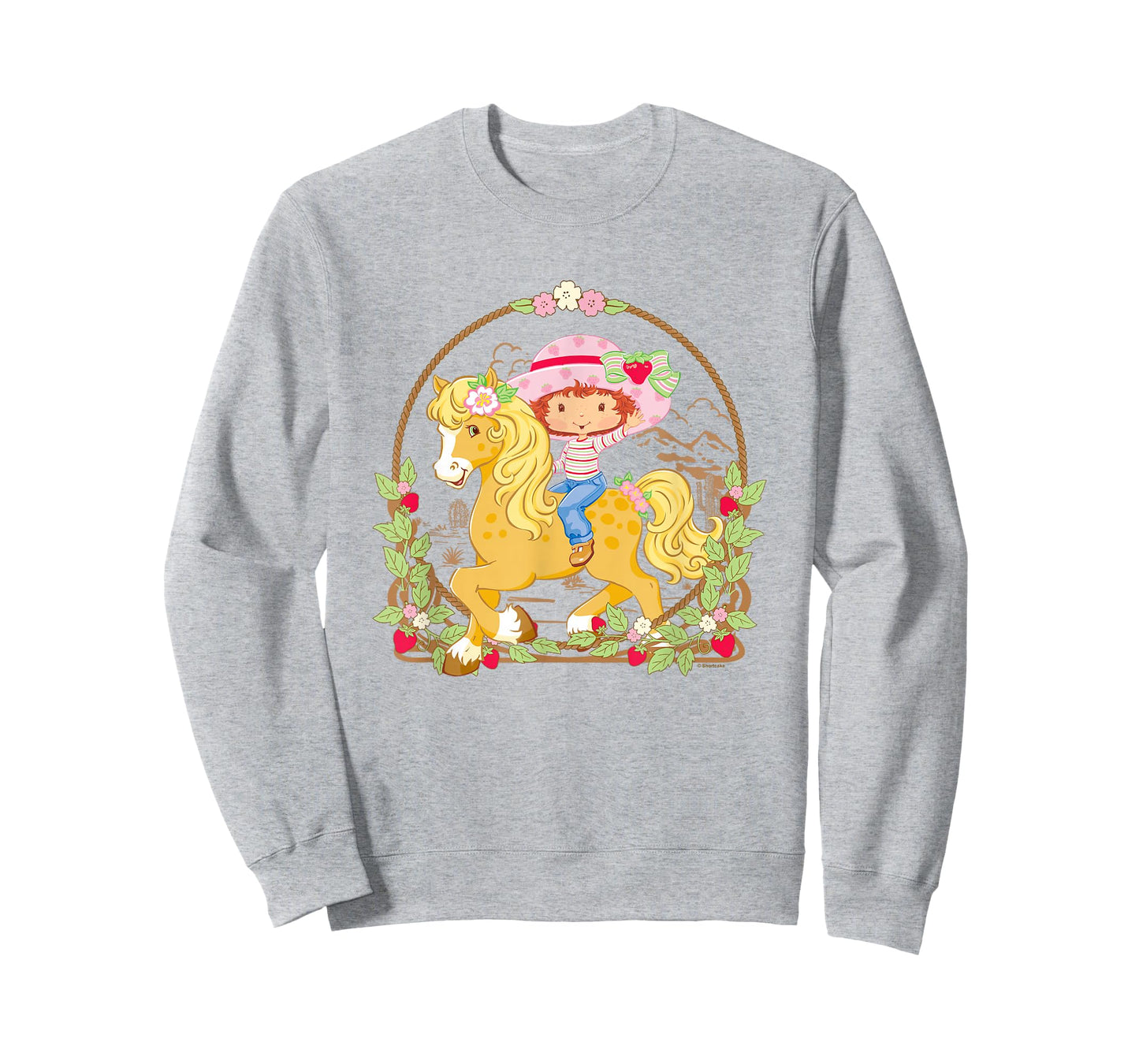 Strawberry Shortcake Cute Berry Country Retro Chest Frame T-Shirt