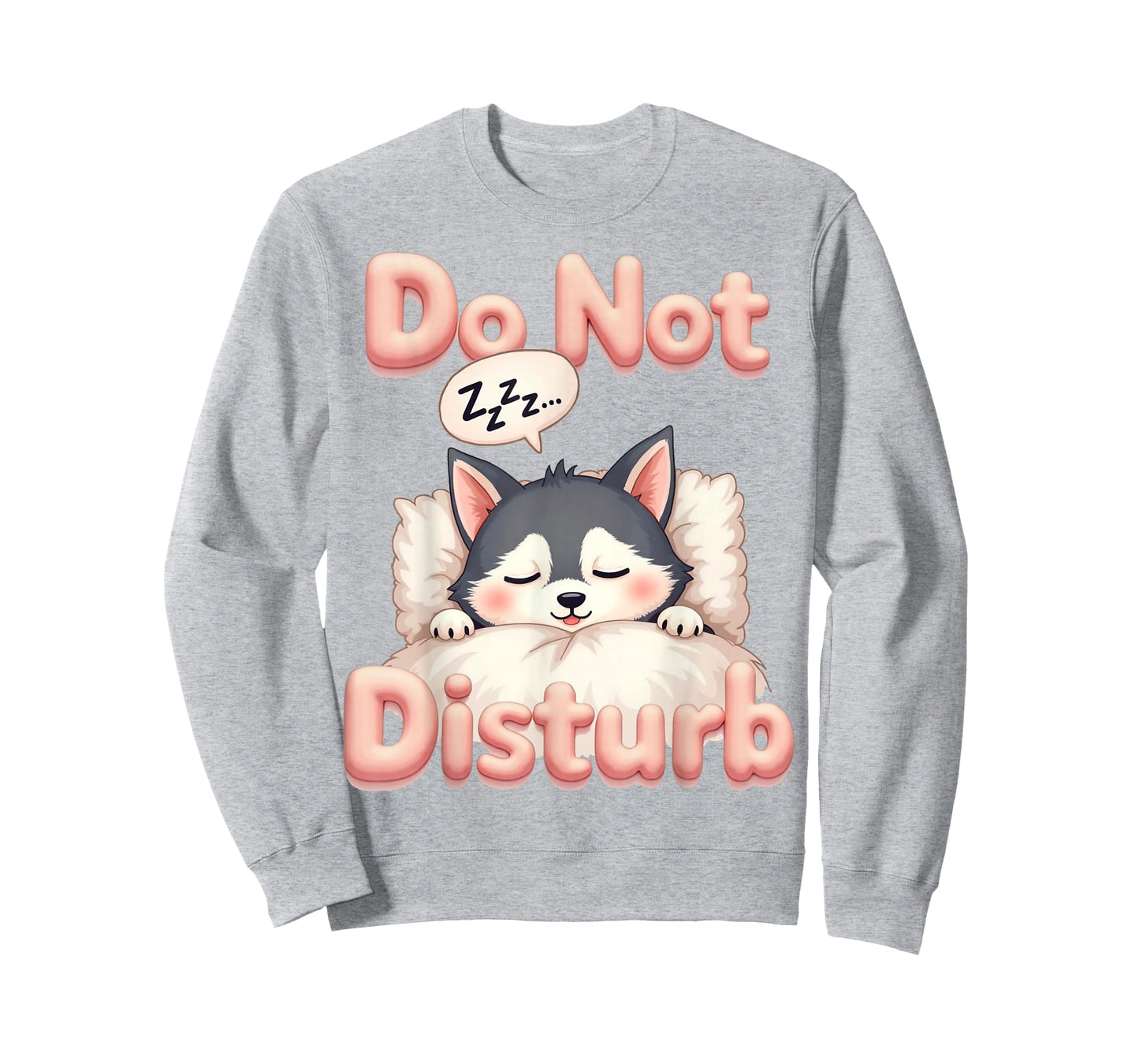 Do Not Disturb Siberian Husky Dog Funny Pajamas T-Shirt
