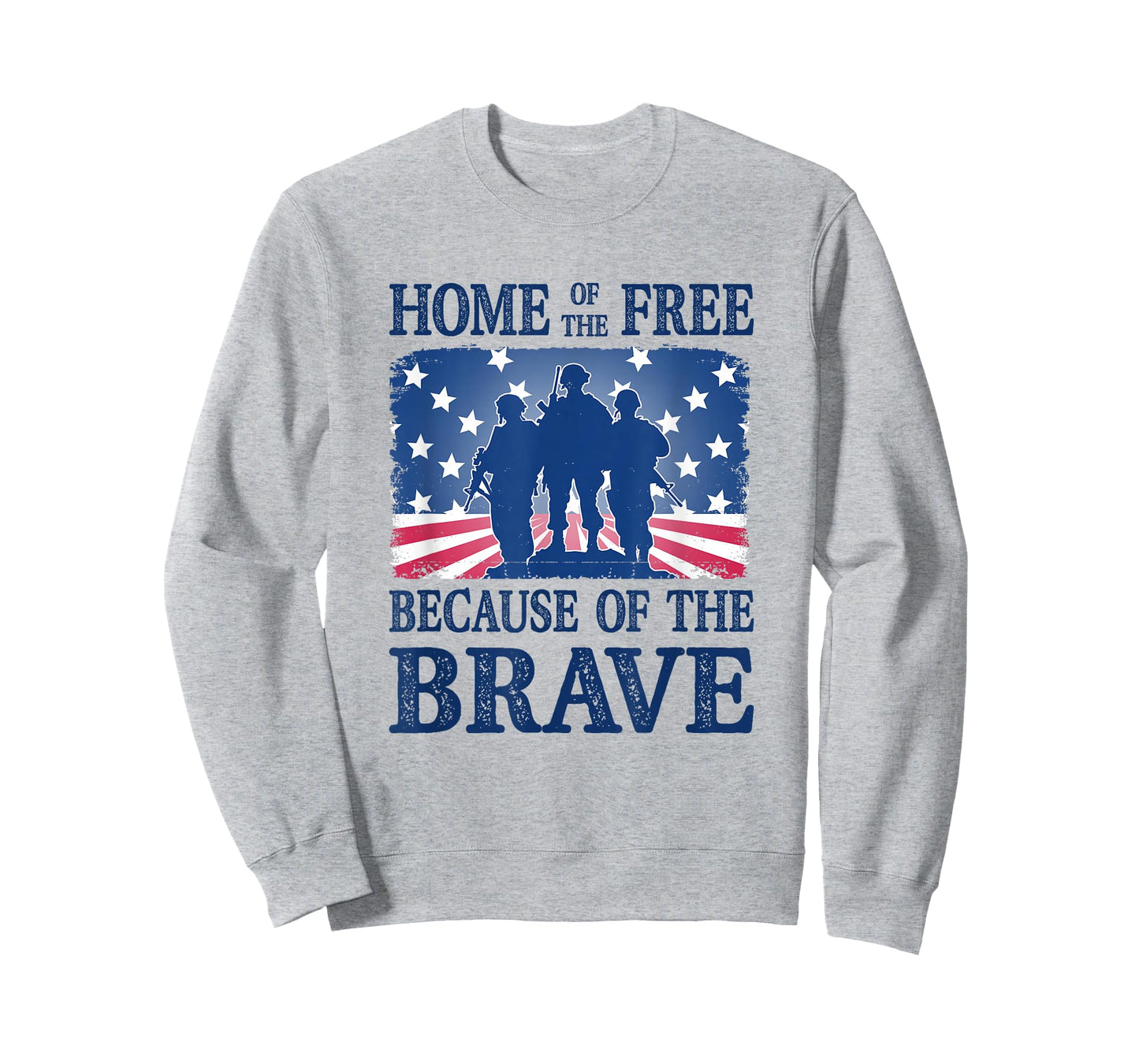 Home of The Free Patriotic Armed Forces Tribute T-Shirt