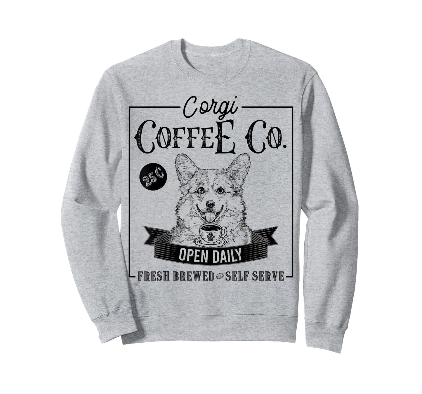 Retro Pembroke Welsh Corgi Coffee Funny Dog Mom Coffee Lover T-Shirt