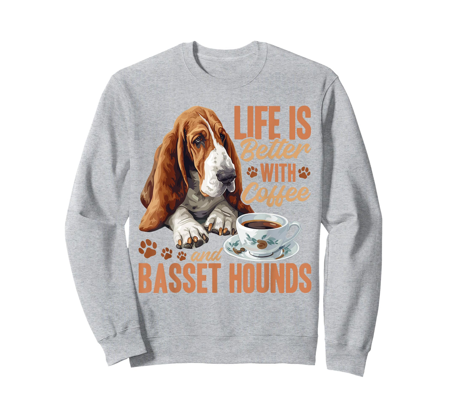 Basset Hound Dog Breed Life is Better with Coffee and a T-Shirt for Men Women Kids