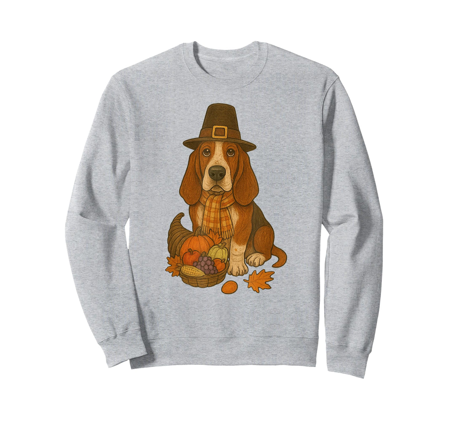 Thanksgiving Basset Hound Dog Cute T-Shirt