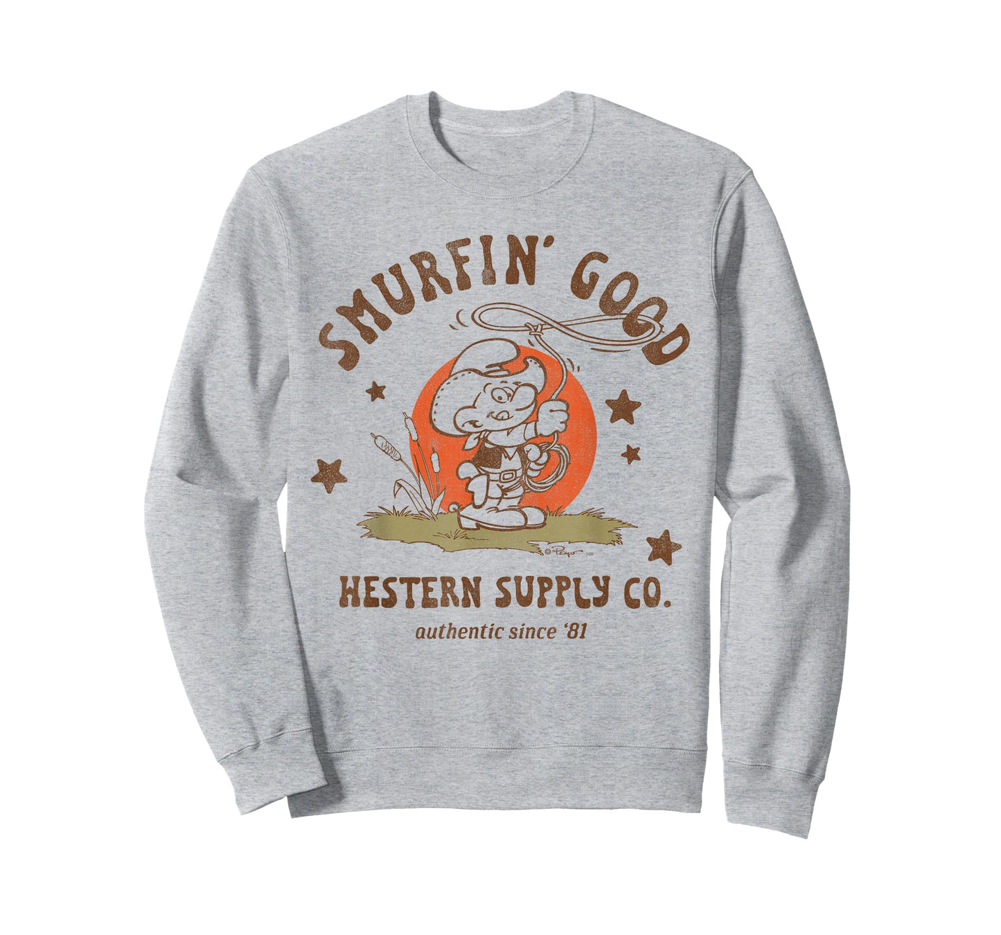 The Smurfs Smurfin' Good Western Supply Co Cartoon T-Shirt