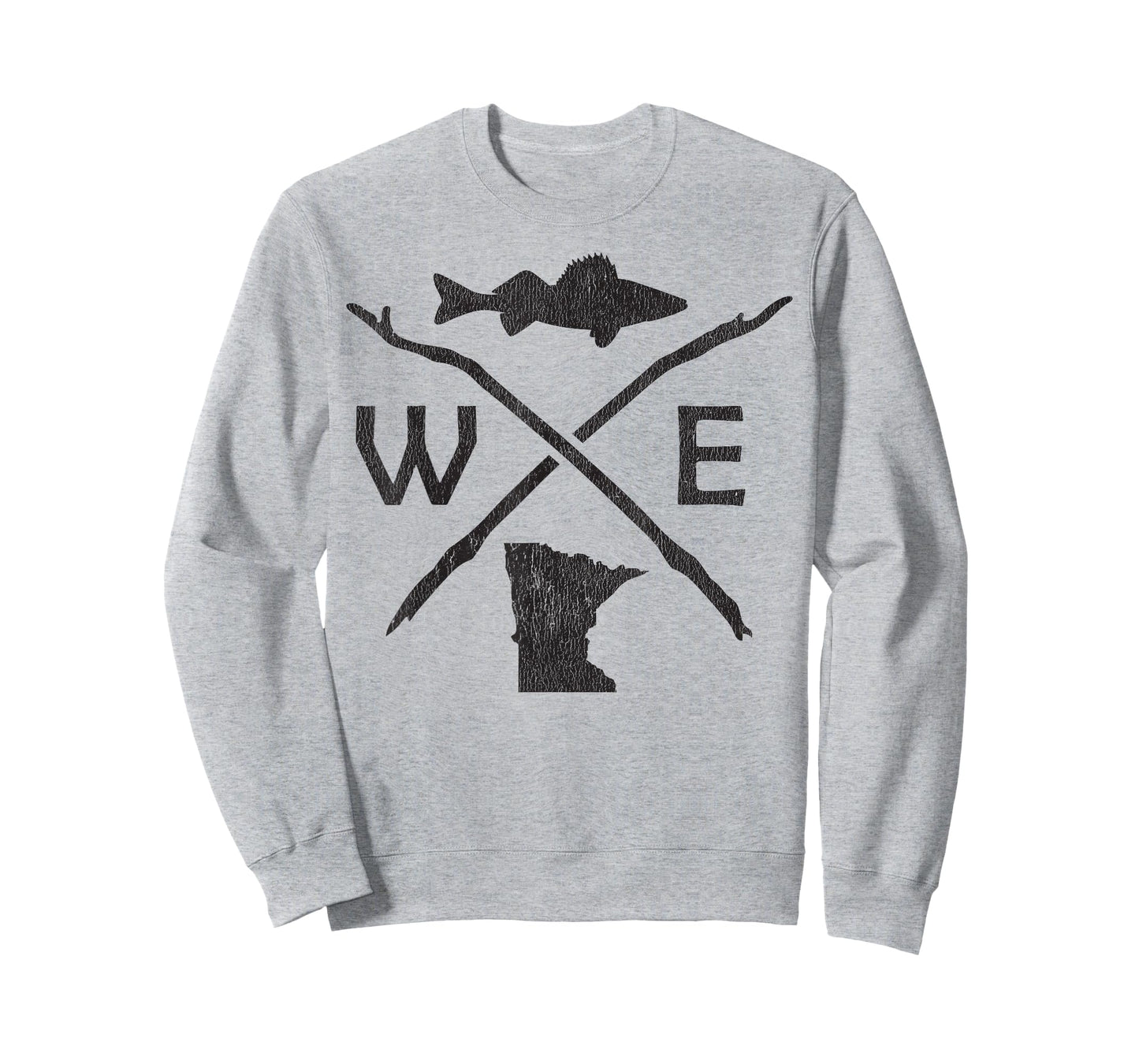 Walleye Fishing - Minnesota Walleye Fishing Compass T-Shirt