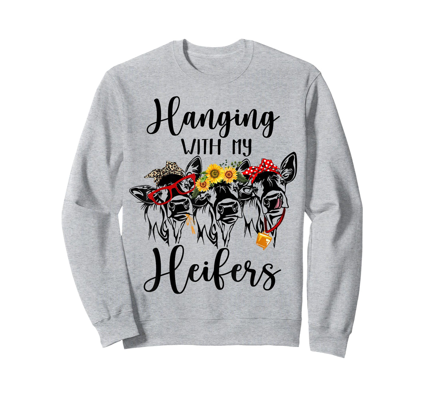 Cute Women's Hanging With My Heifers Bandana T-Shirt