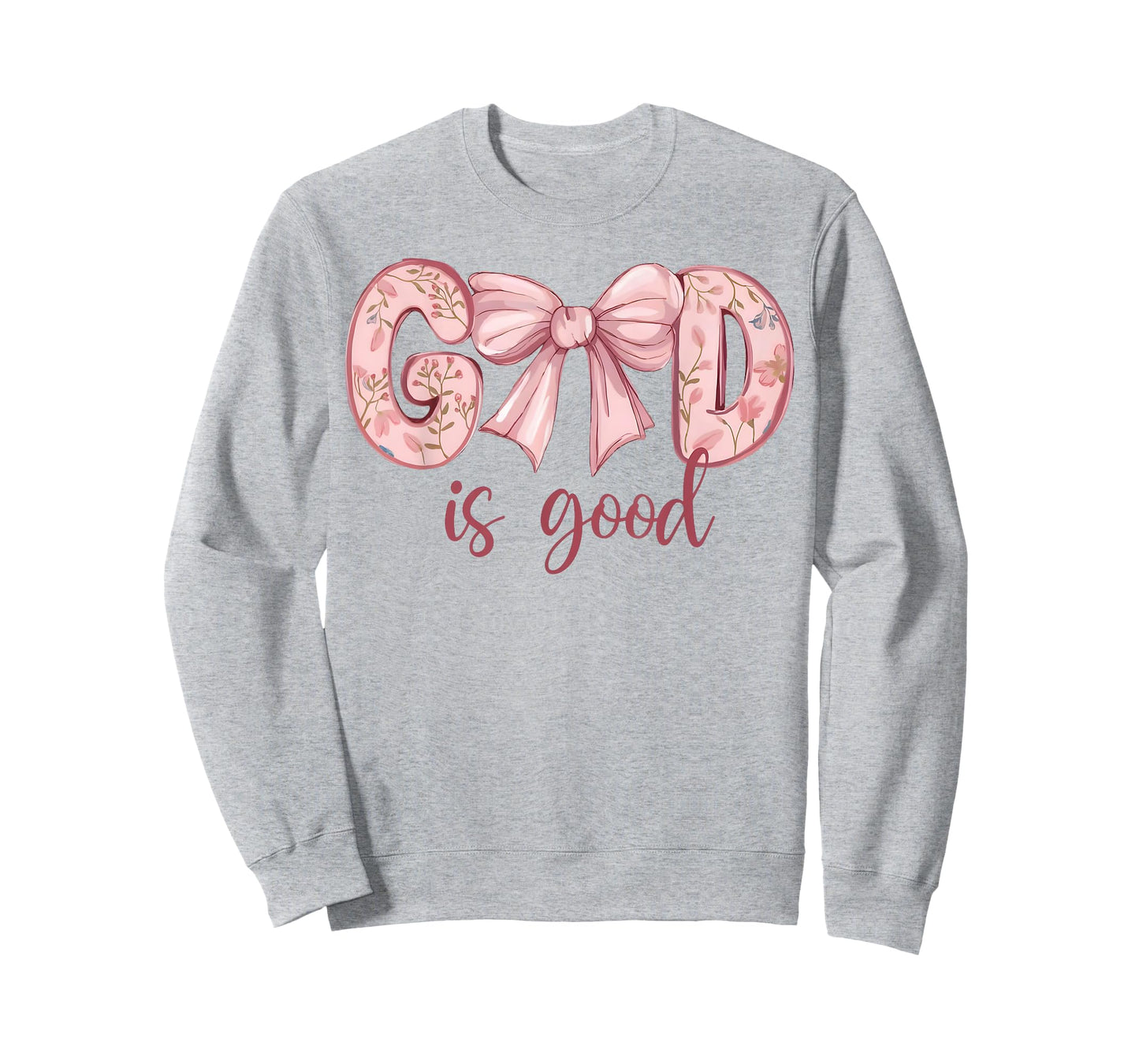 God Is Good Pink Coquette Bow Bible Verse Quote Christian T-Shirt