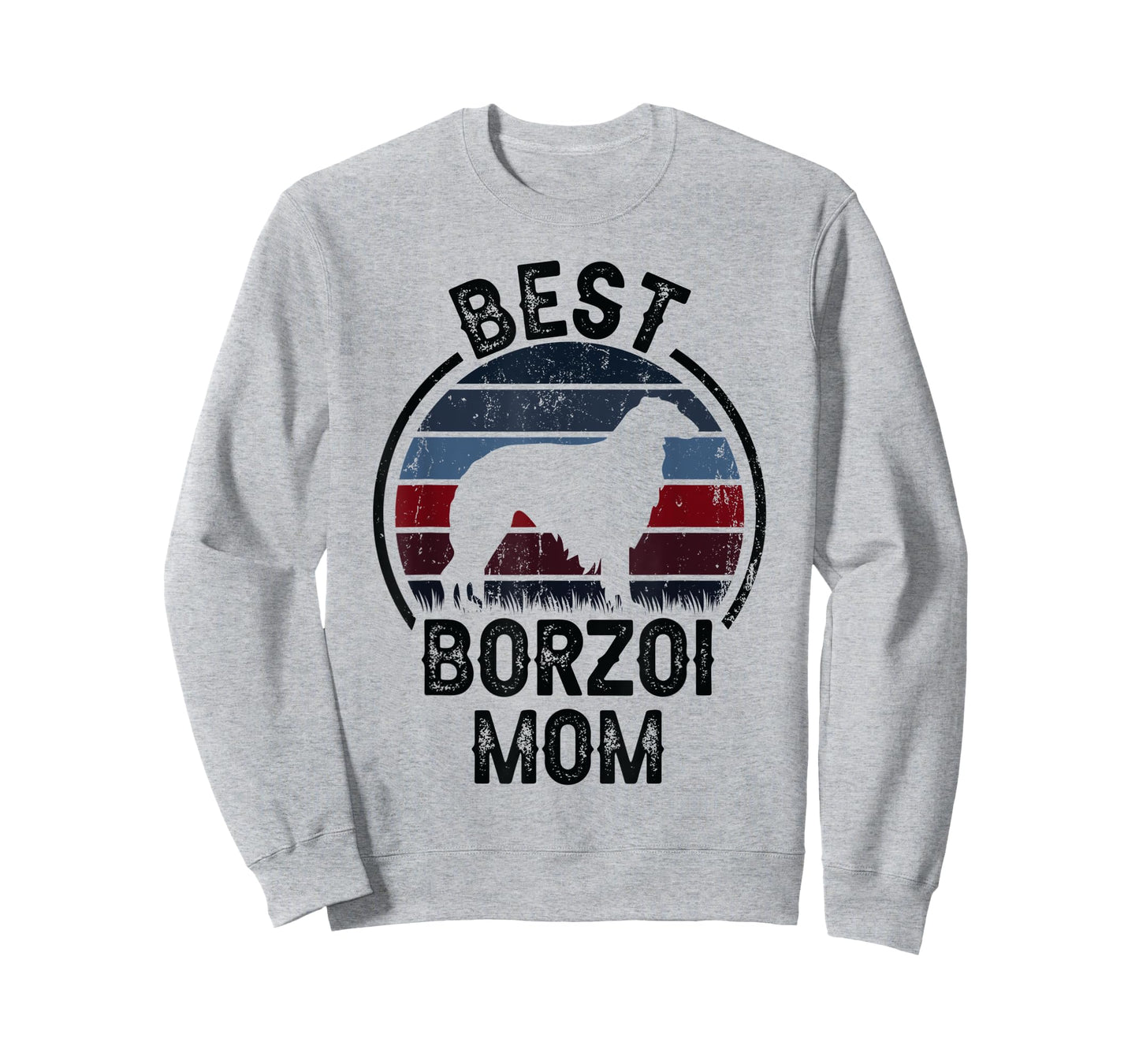 Best Dog Mother Mom - Vintage Borzoi T-Shirt