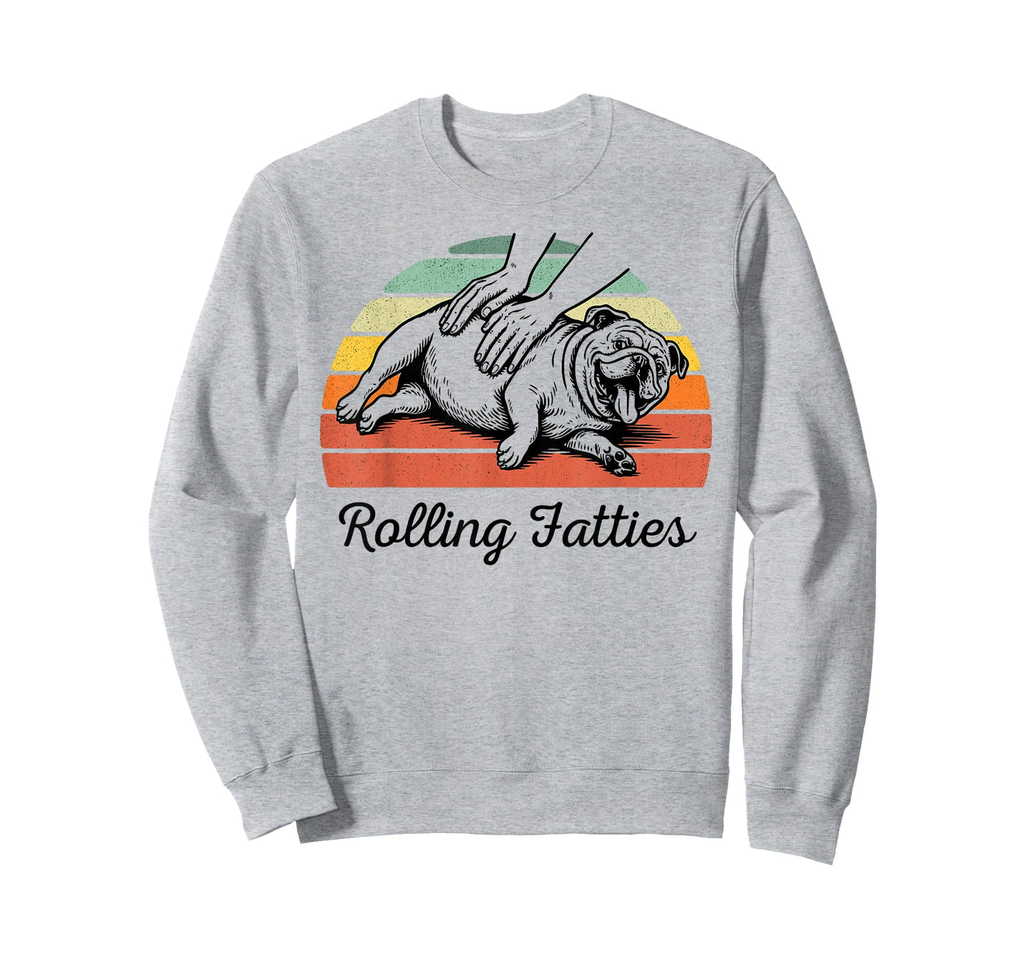 Chubby Bulldog Rolling Fatties Funny Vintage T-Shirt