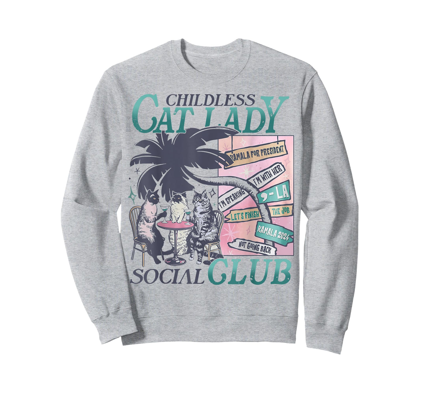 Childless Cat Lady Social Club Democrat T-Shirt