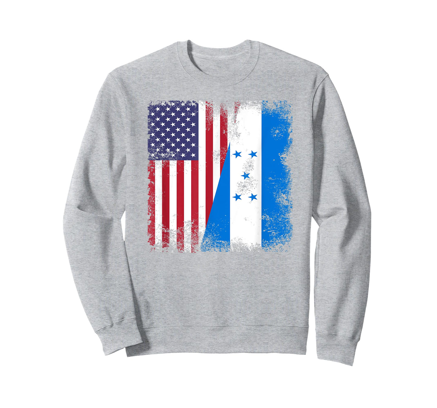 Half Honduran Flag T-Shirt | Vintage Honduras USA Gift T-Shirt