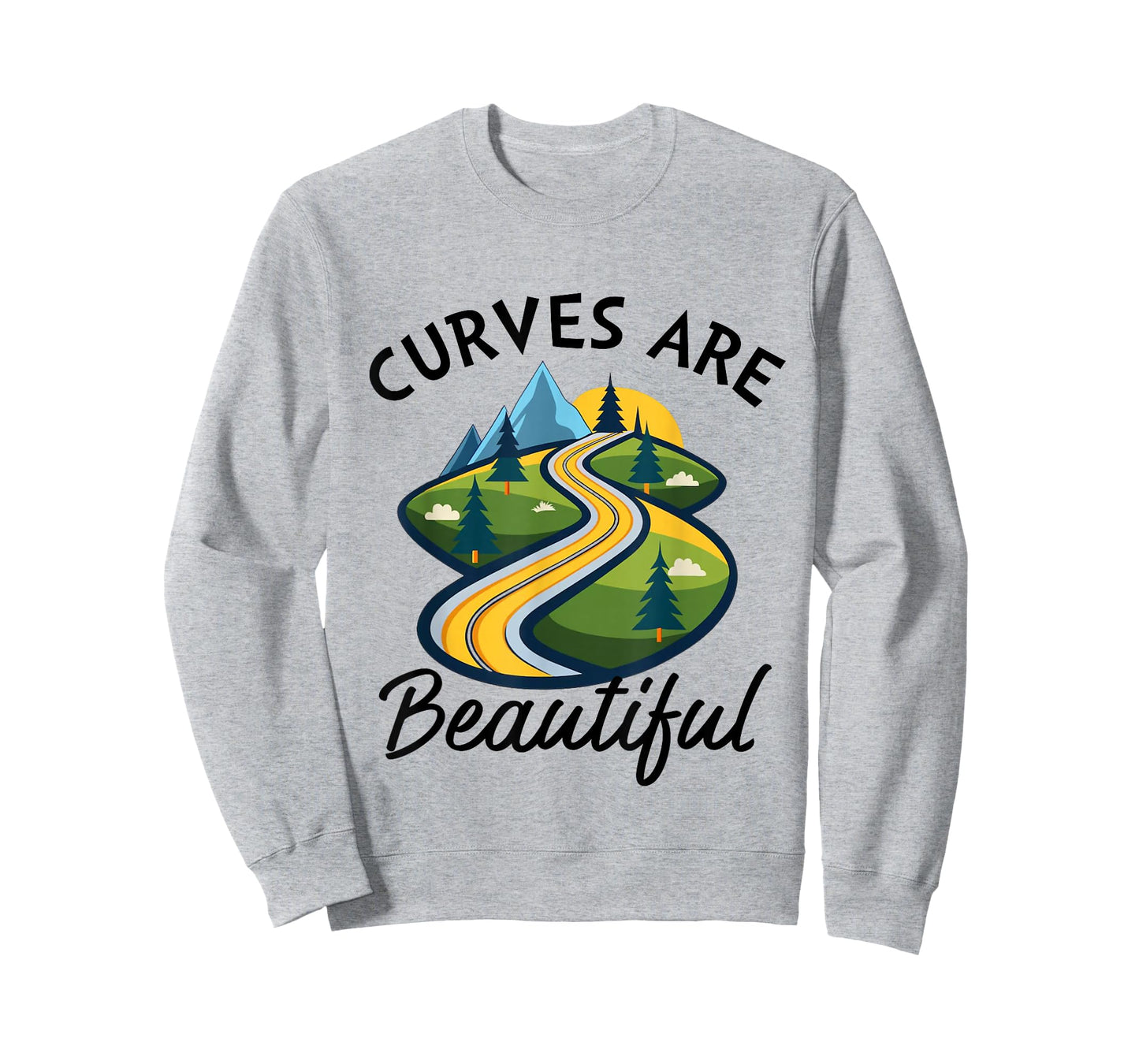 Curves are Beautiful Road Trip Outdoors Summer Girls Weekend T-Shirt