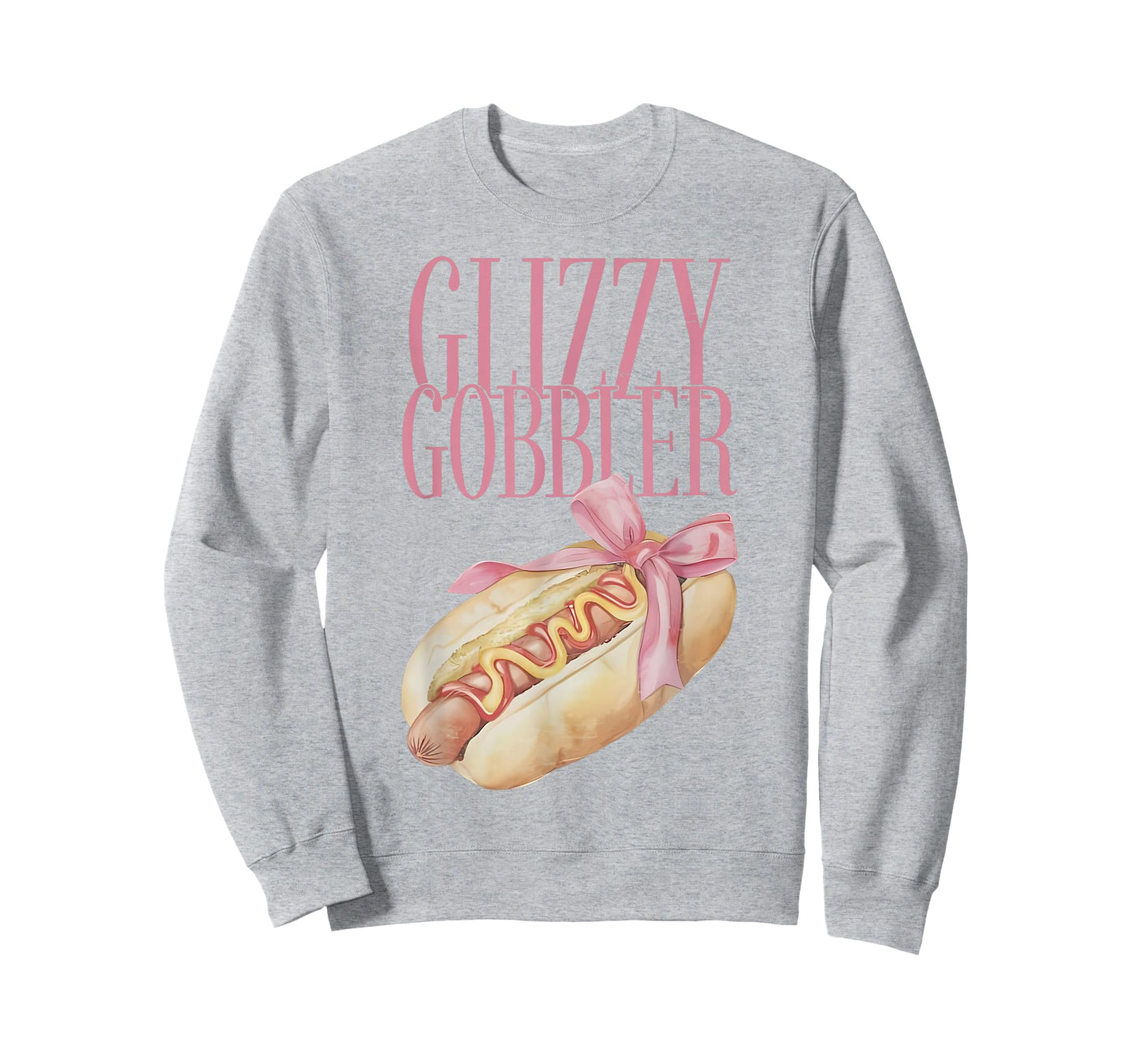 Glizzy Gobbler Coquette Funny Adult Unhinged Humor T-Shirt
