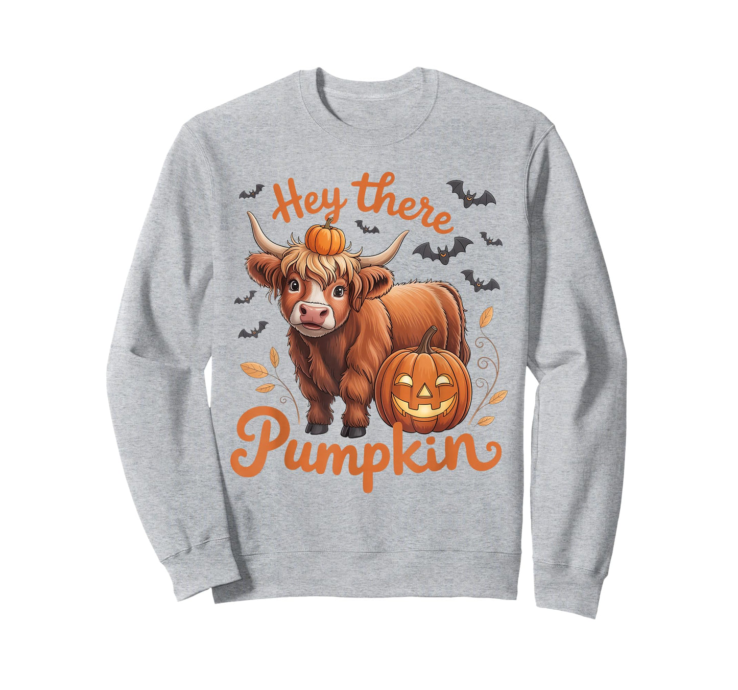 Hey There Pumpkin Halloween Highland Cow Lover Cow Farm T-Shirt