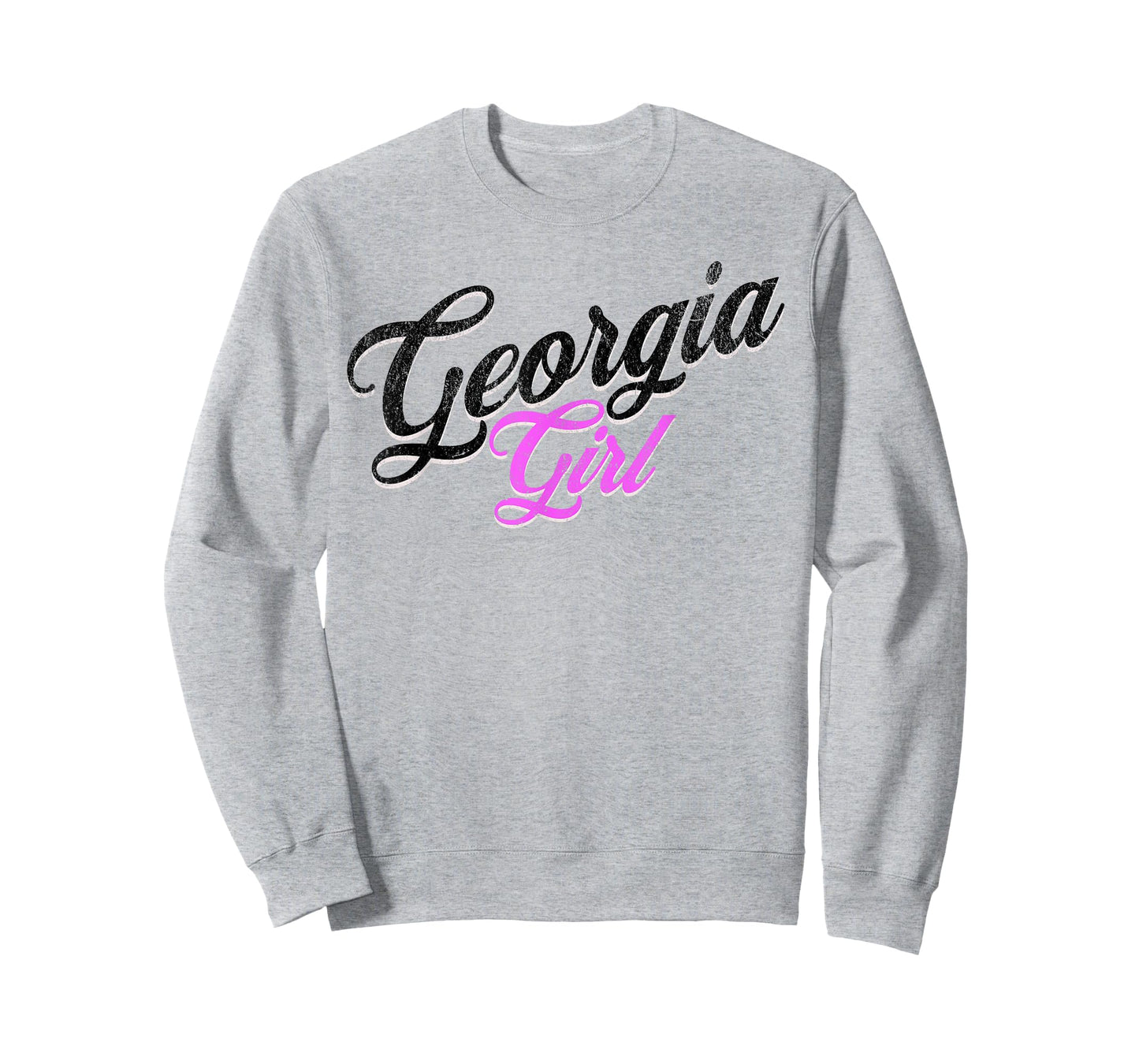 Georgia Girl - Woman and Girls Cute Distressed Pink Print T-Shirt