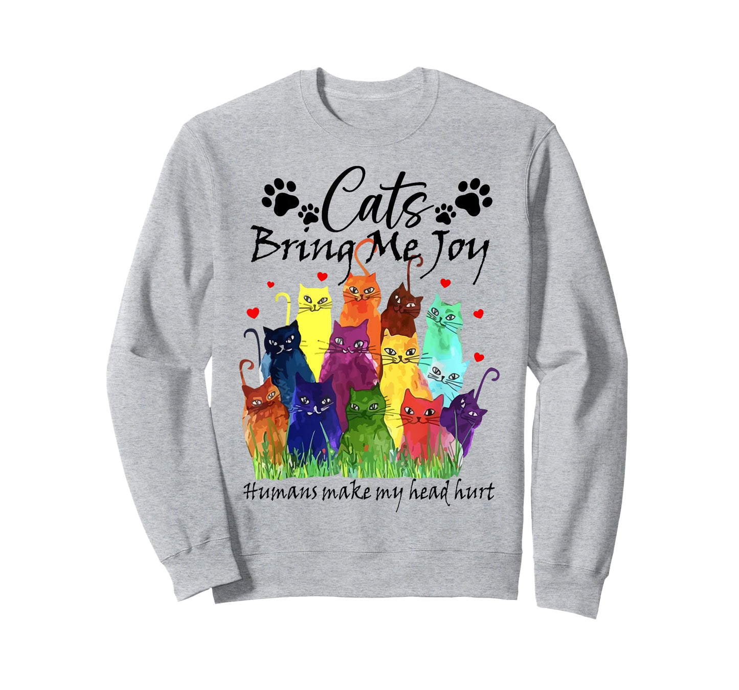 Cute Cat Lover Cats Bring Me Joy Humans Make My Head Hurt T-Shirt