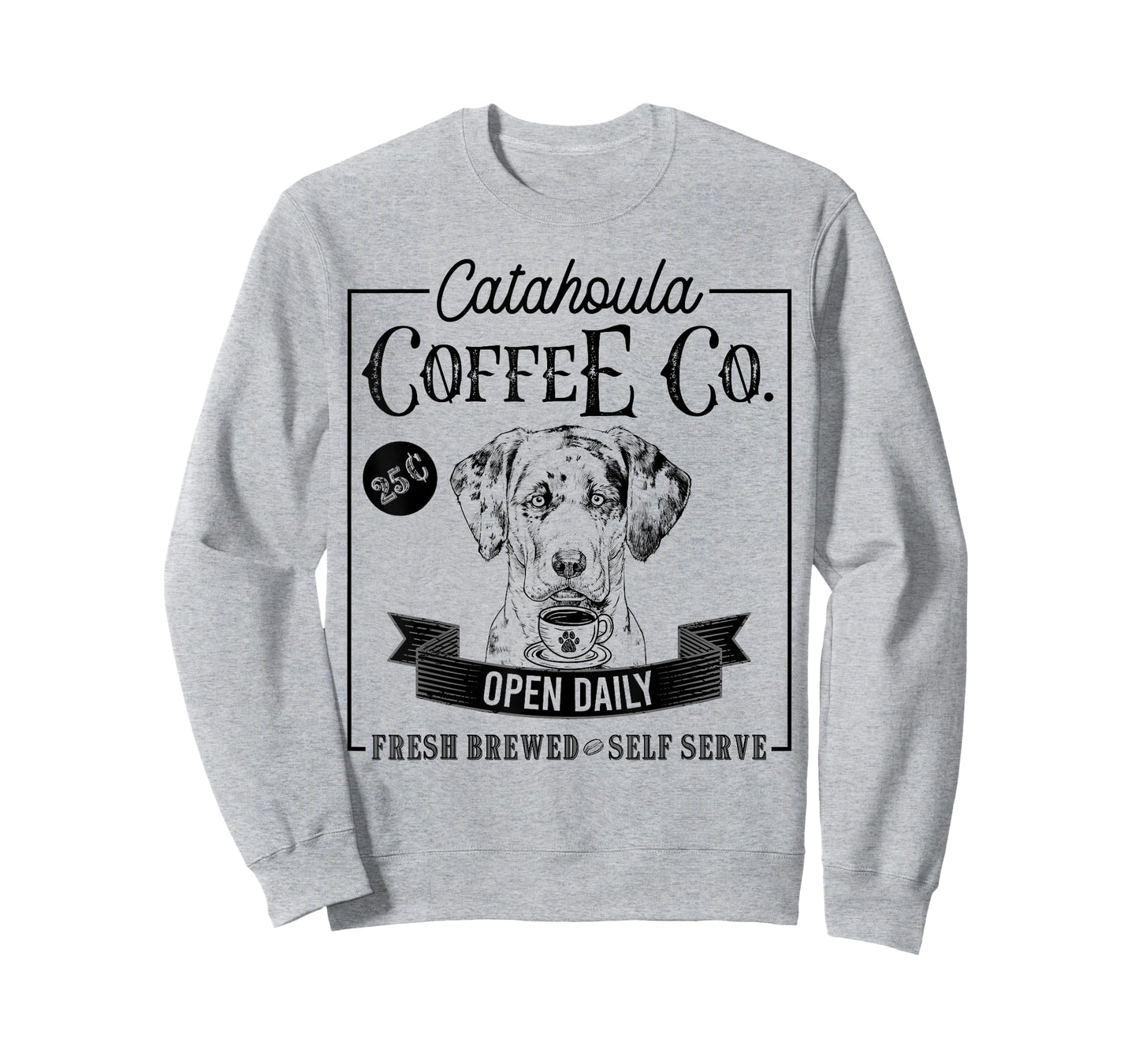 Retro Catahoula Leopard Dog Coffee Funny Dog Coffee Lover T-Shirt