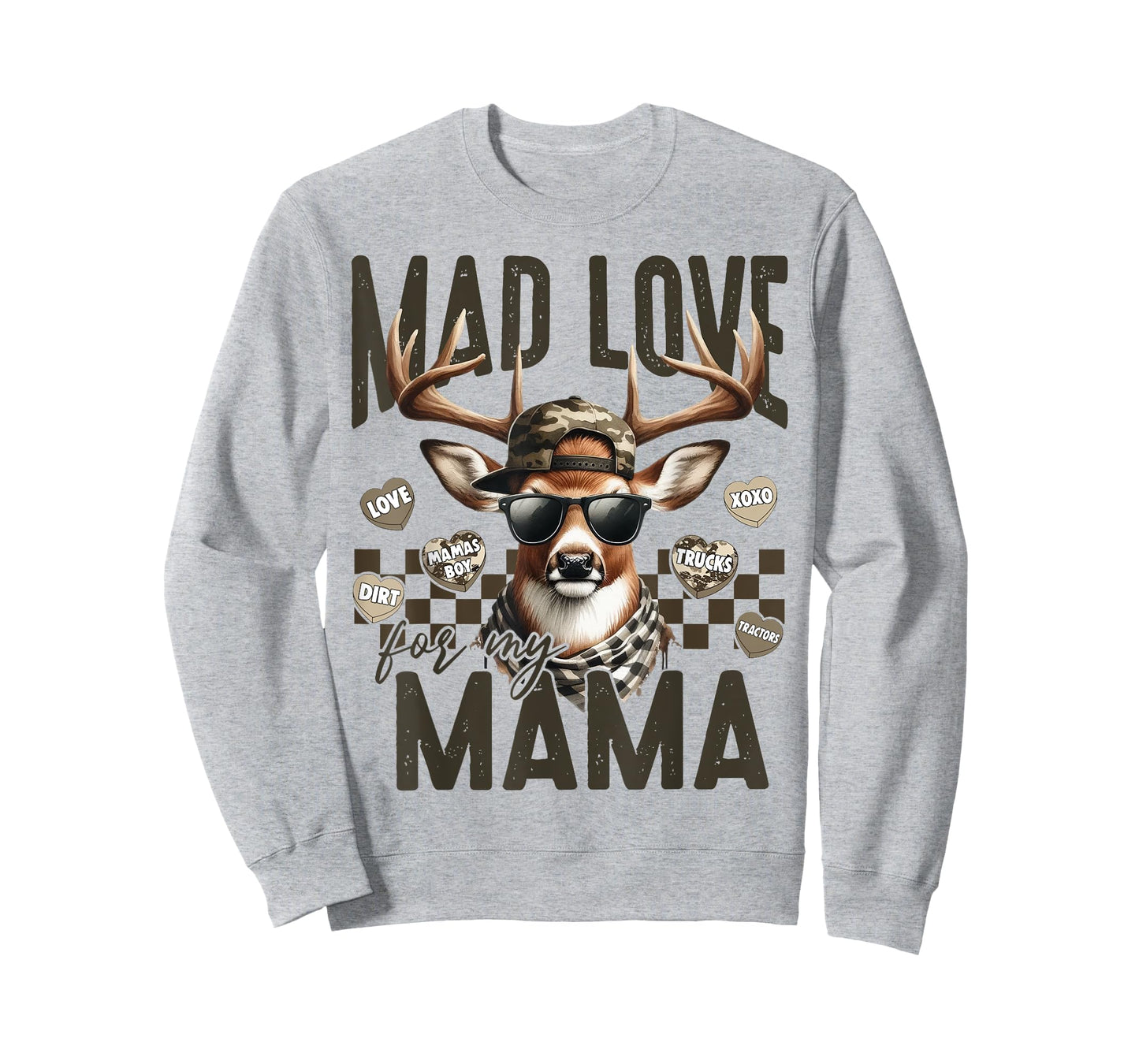 Camo Mad Retro Love For My Mama Deer Hunting Mother's Day T-Shirt