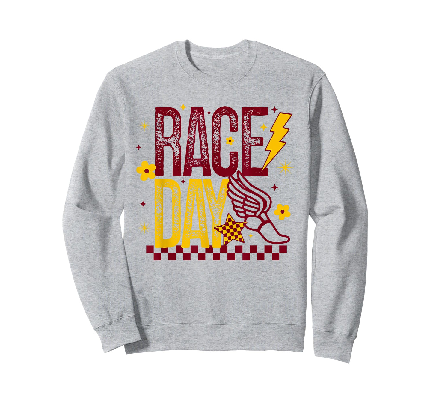 Cross Country Race Day Runner Track and Field Maroon & Gold T-Shirt