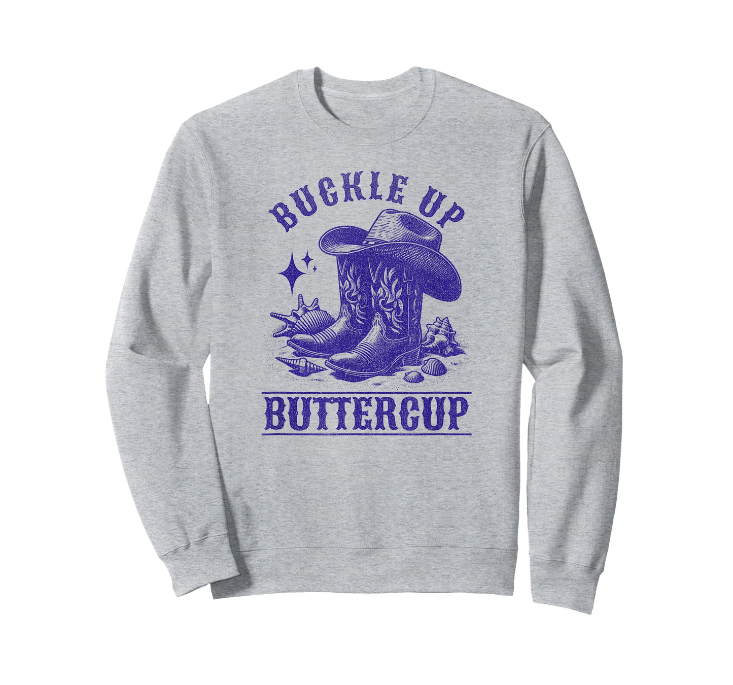 Cowgirl Country Buckle Up Buttercup Girls Women T-Shirt