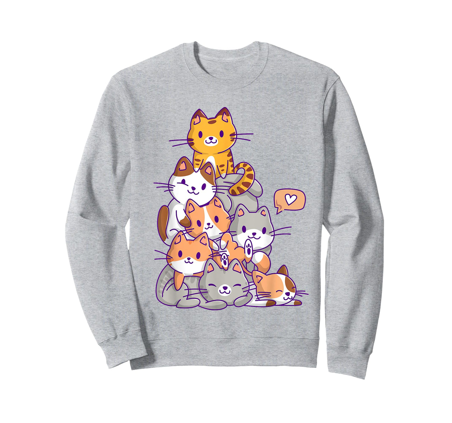 Cute Kawaii Cat Kitty Meowtain Cats Pile Chibi Women Girls T-Shirt