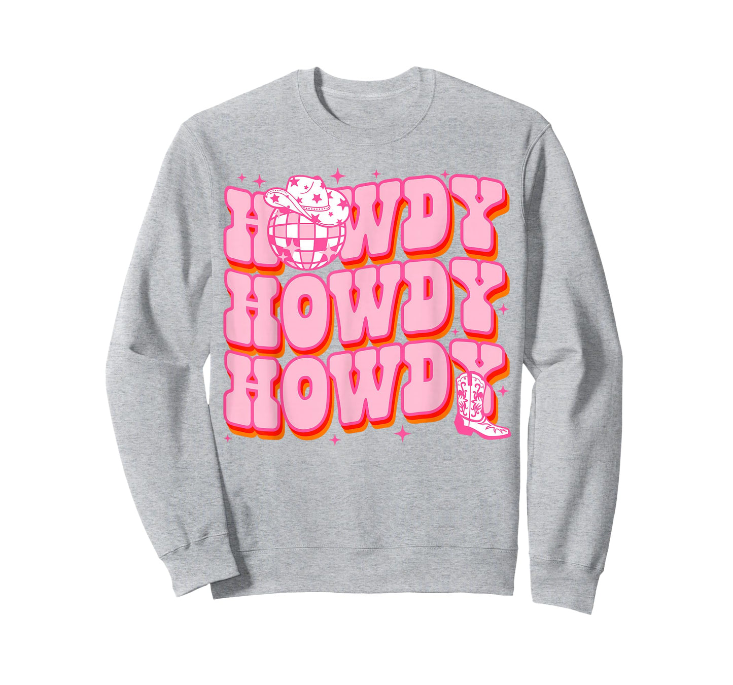 Howdy Southern Western Girl Country Rodeo Pink Disco Cowgirl T-Shirt