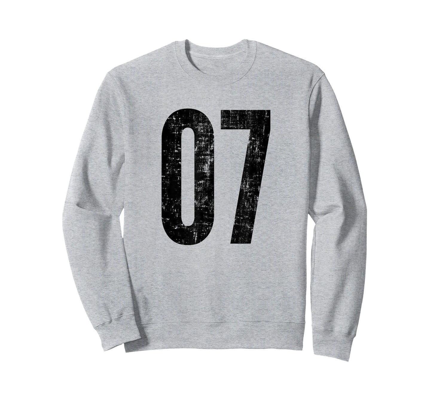 Number 07 Distressed Vintage Sport Team Practice Training T-Shirt