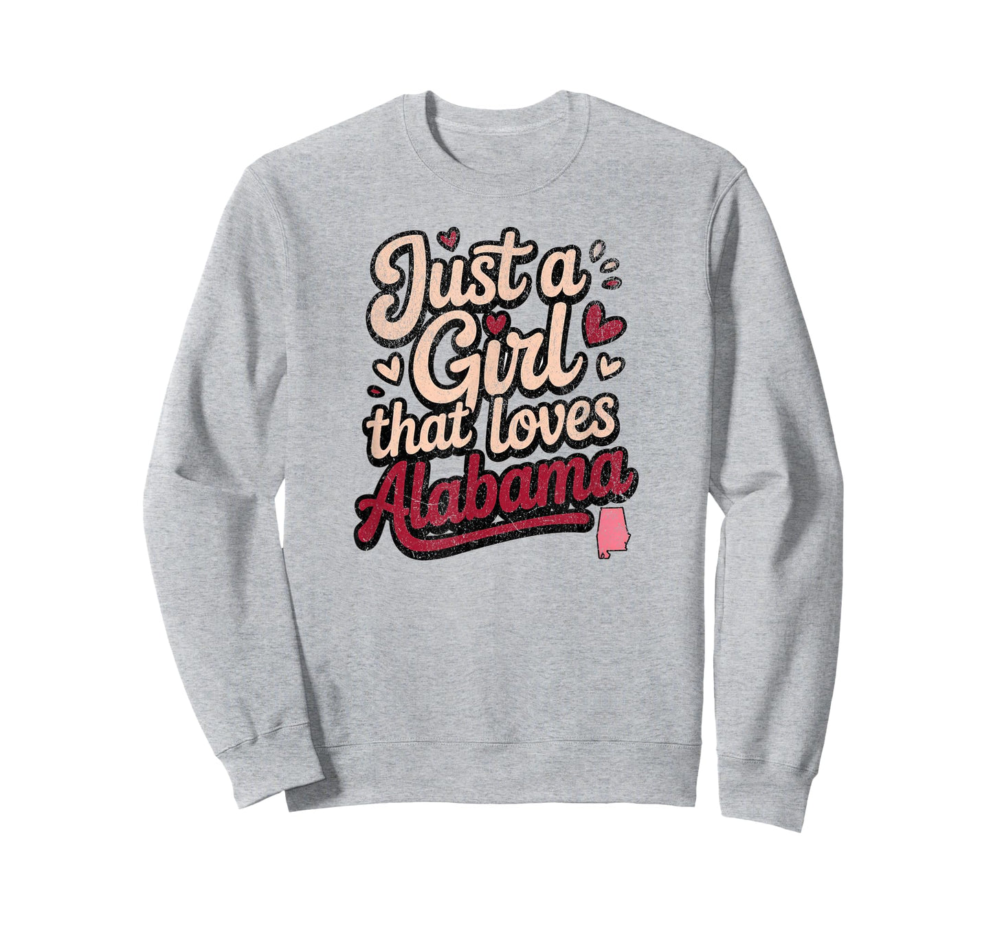 Just A Girl That Loves Alabama, Womens and Girls Fun T-Shirt