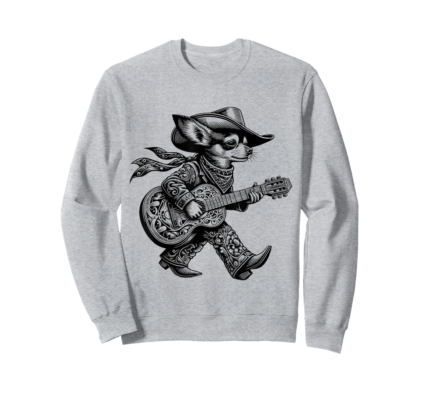 Cowboy Chihuahua Dog Guitar Western Musician Country Music T-Shirt