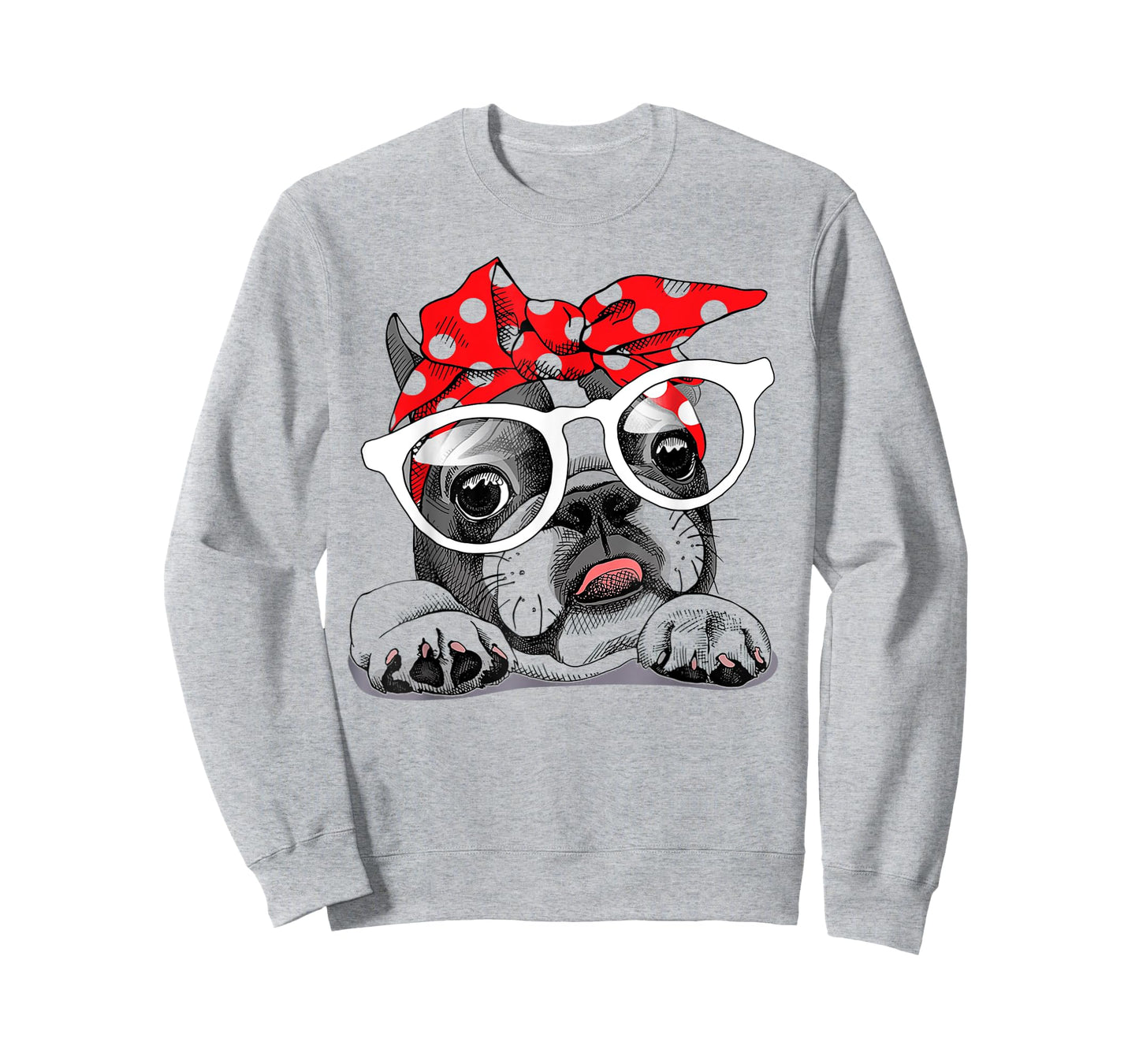 Cute French Bulldog Colorful Headband and Glasses T-Shirt