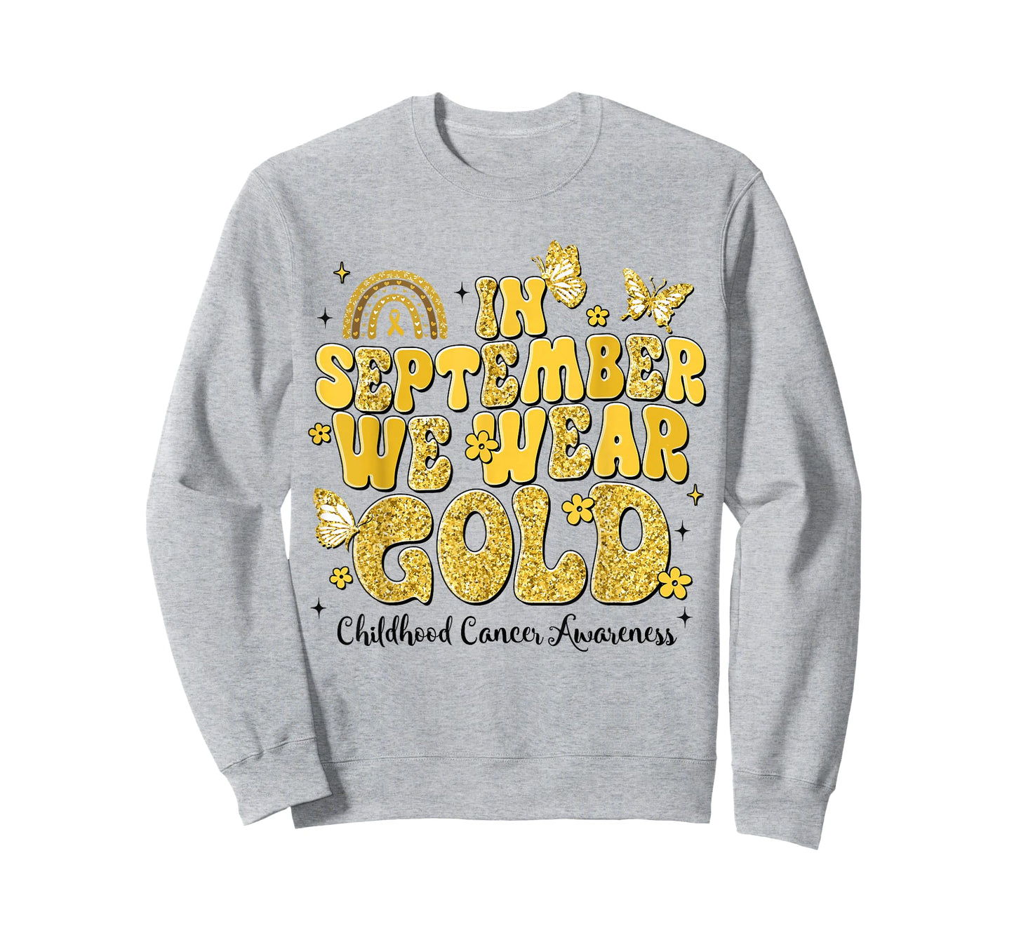 in September We Wear GOL-d Childhood Cancer Awareness Women T-Shirt
