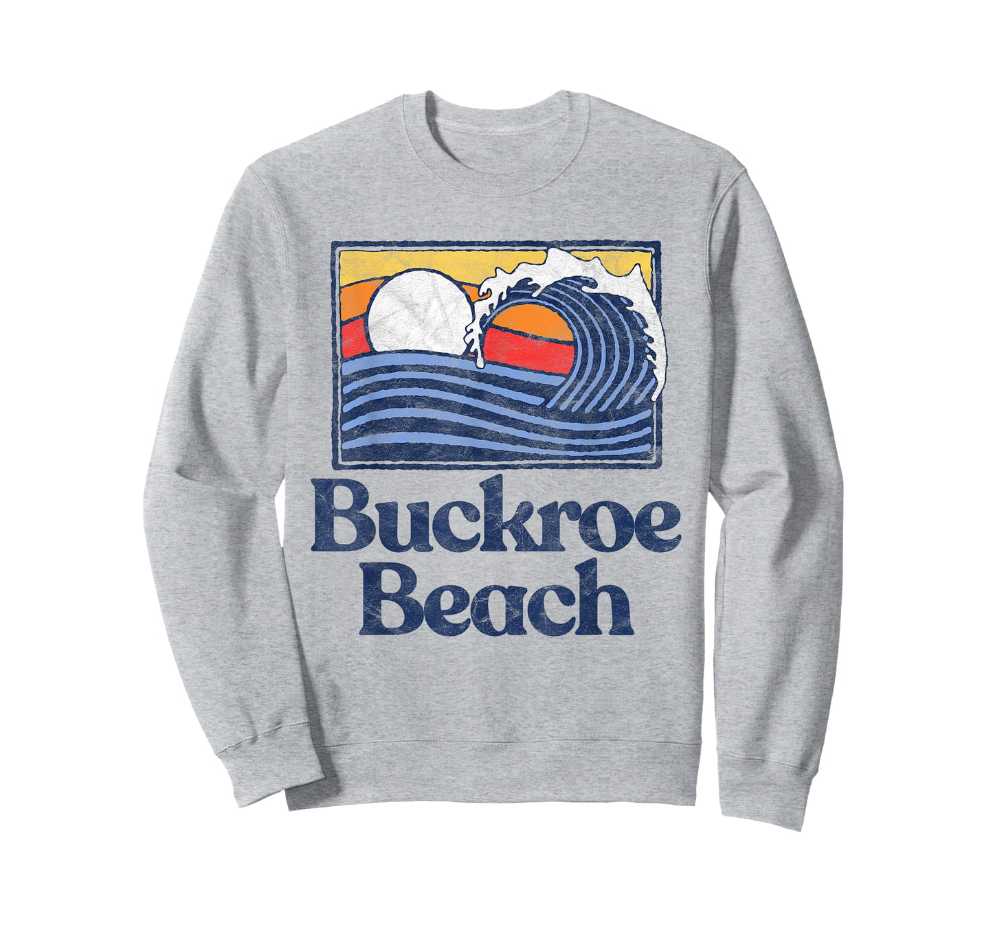 Buckroe Beach Retro Surfer Vintage Beach & Wave Graphic T-Shirt