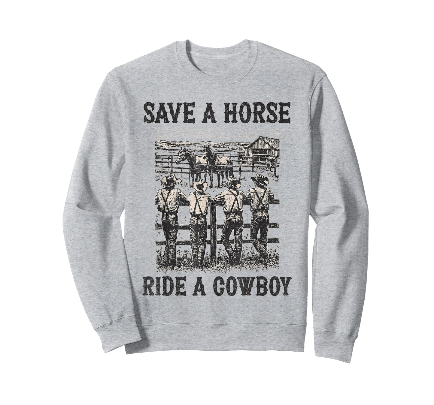Save A Horse Ride A Cowboy Vintage Country Western T-Shirt