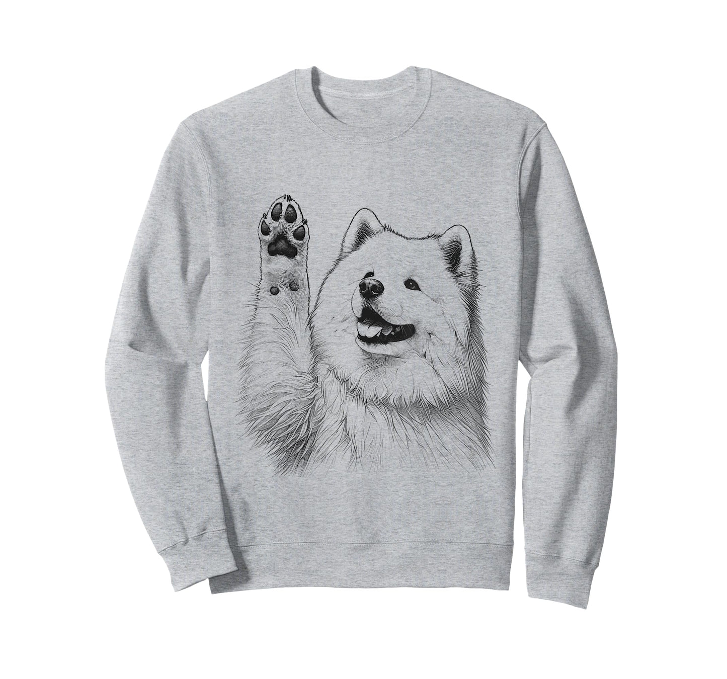 Samoyed Raising Paw Design For Dog Owner T-Shirt