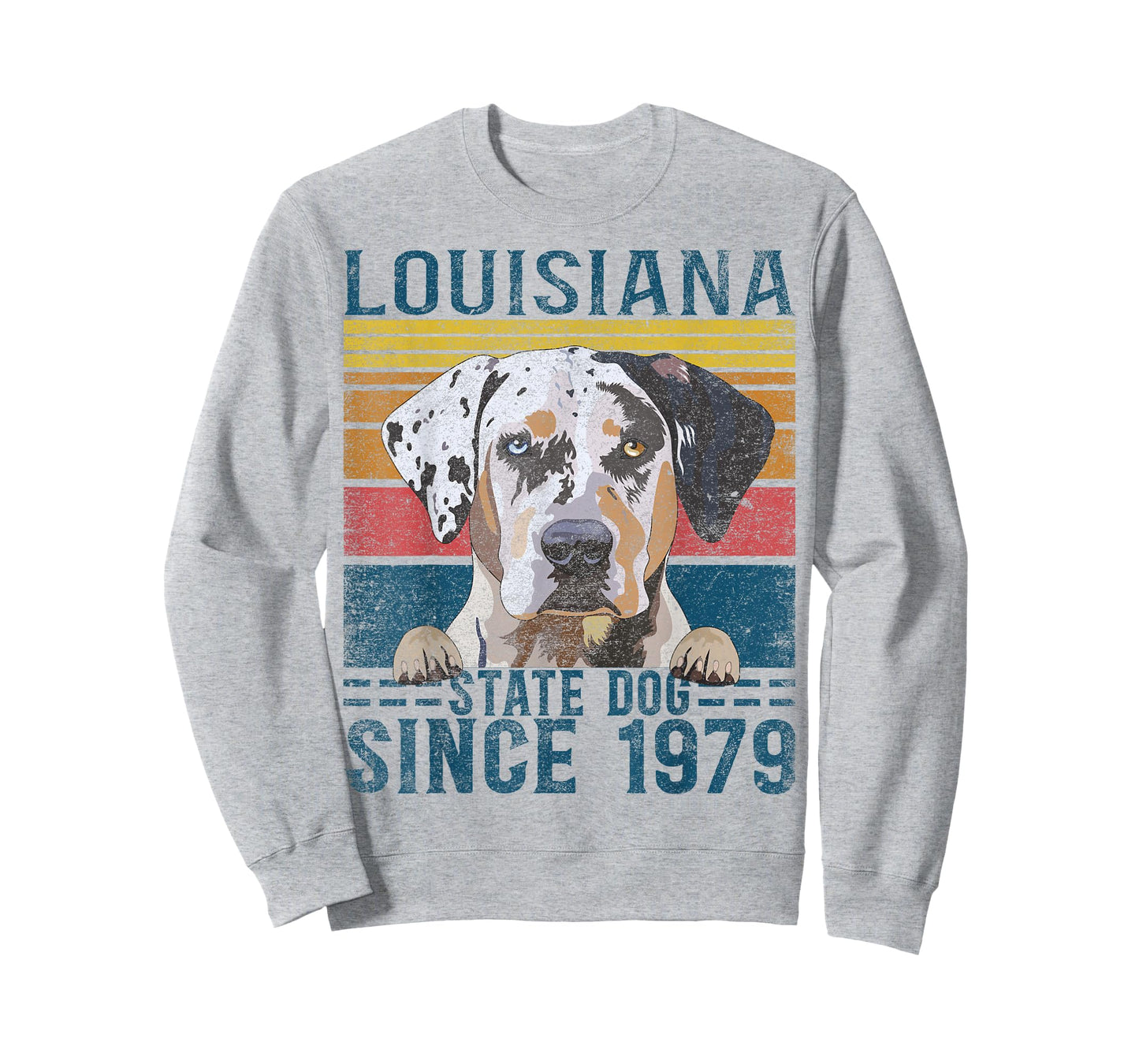 Louisiana Catahoula Leopard Dog US State Dog Fan Lover Retro T-Shirt